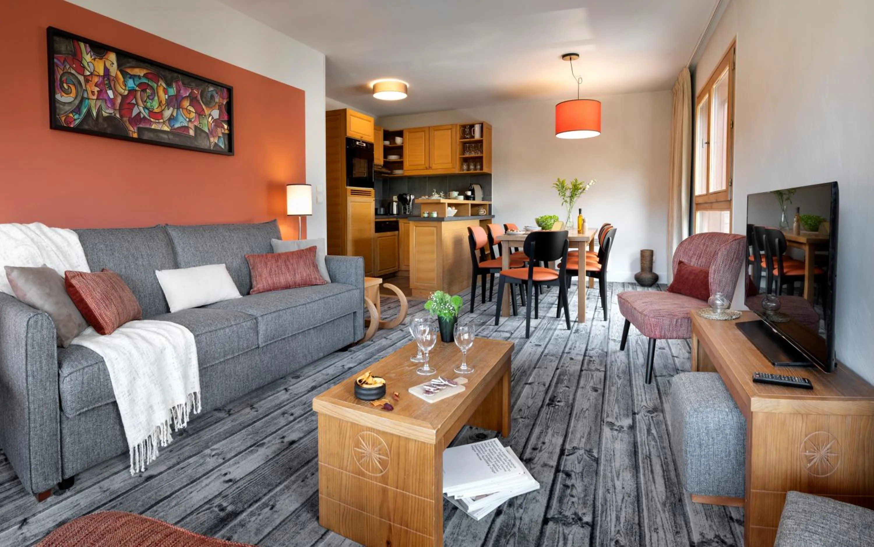 Communal lounge/ TV room in Résidence Pierre & Vacances Premium Les Terrasses d'Eos