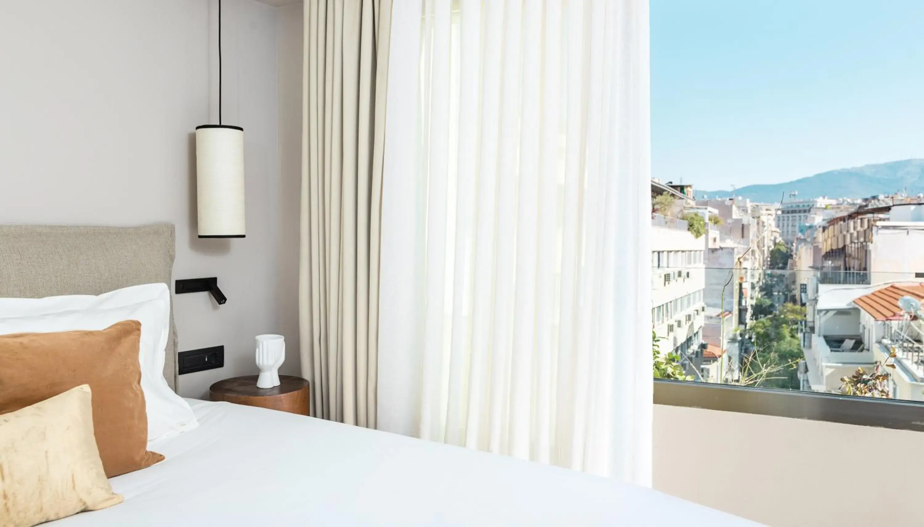 Bed in The Residence Aiolou Hotel & Spa Bed in The Residence Aiolou Hotel & Spa