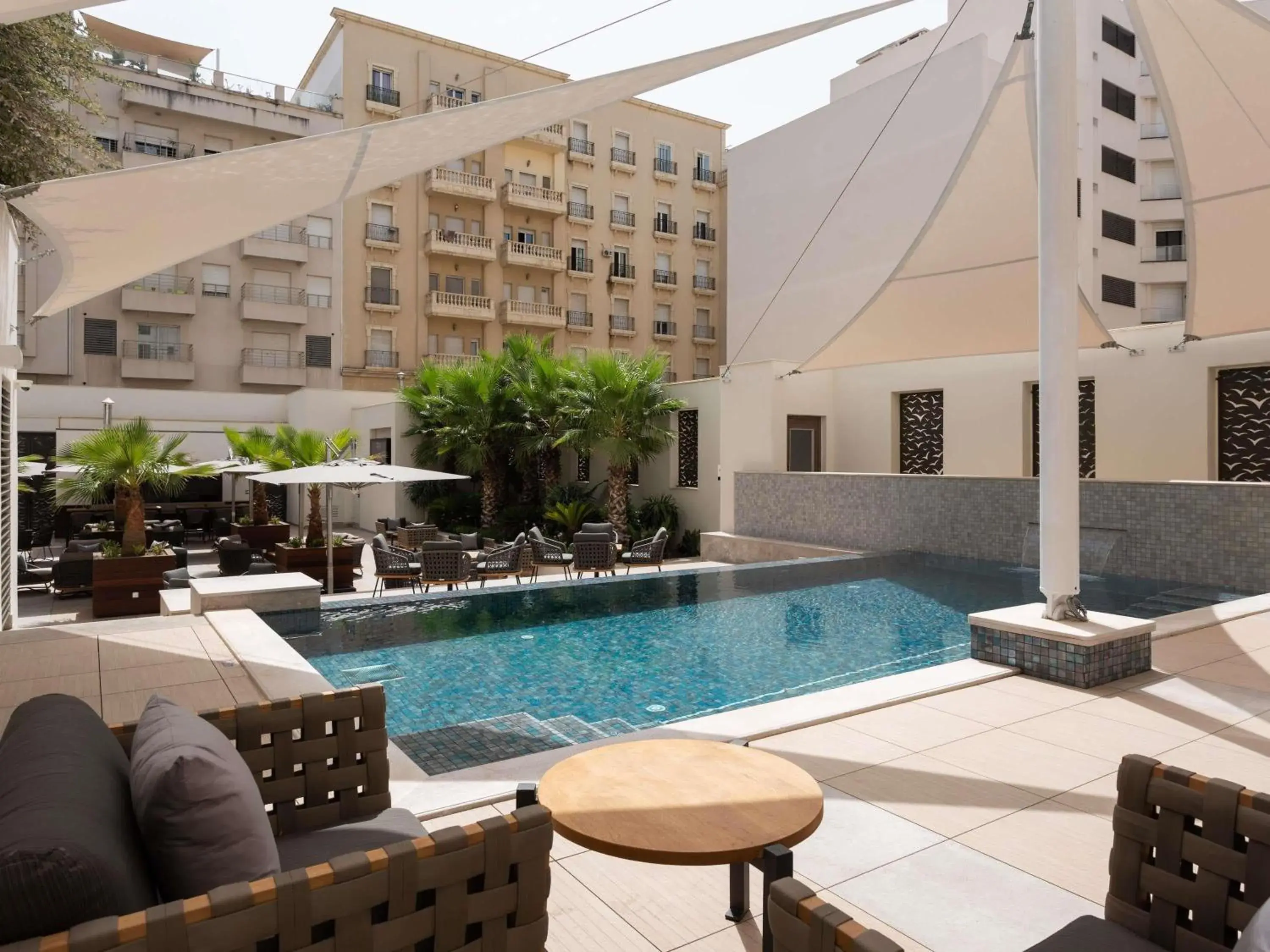 Pool view in Novotel Tunis Lac Pool view in Novotel Tunis Lac