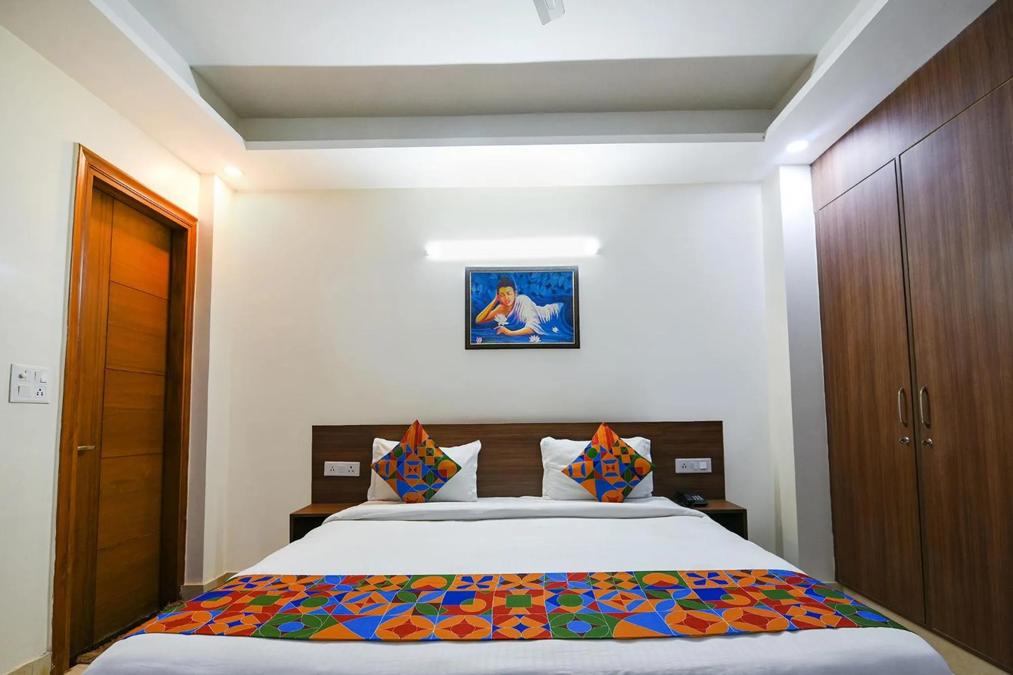 Bed in FabHotel Indian I