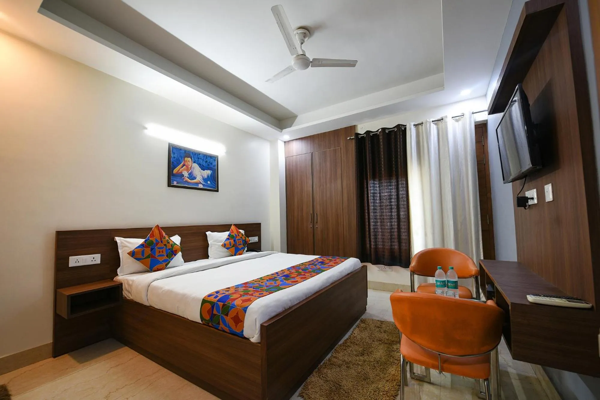 Bed in FabHotel Indian I