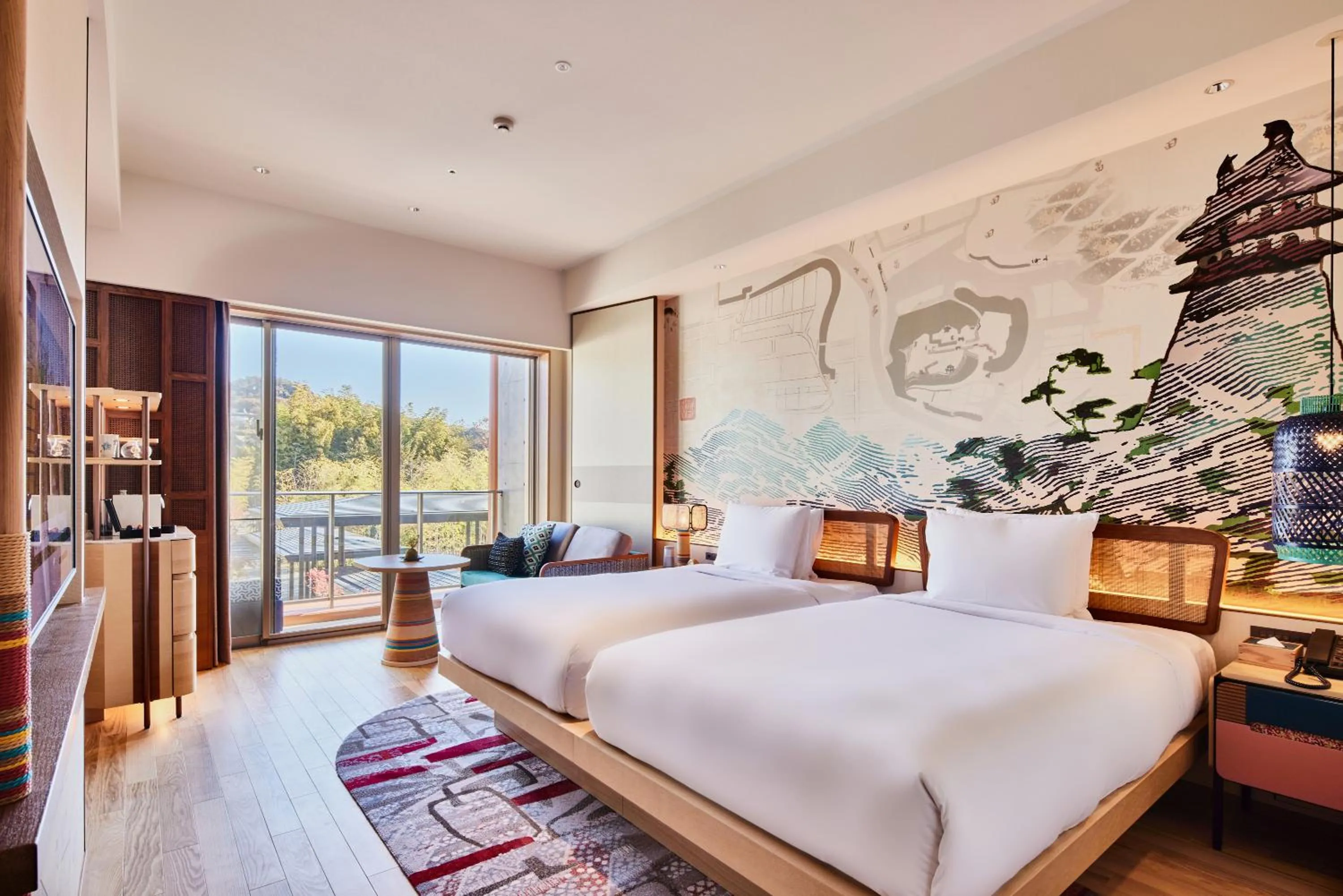 Bed in Hotel Indigo Inuyama Urakuen Garden by IHG