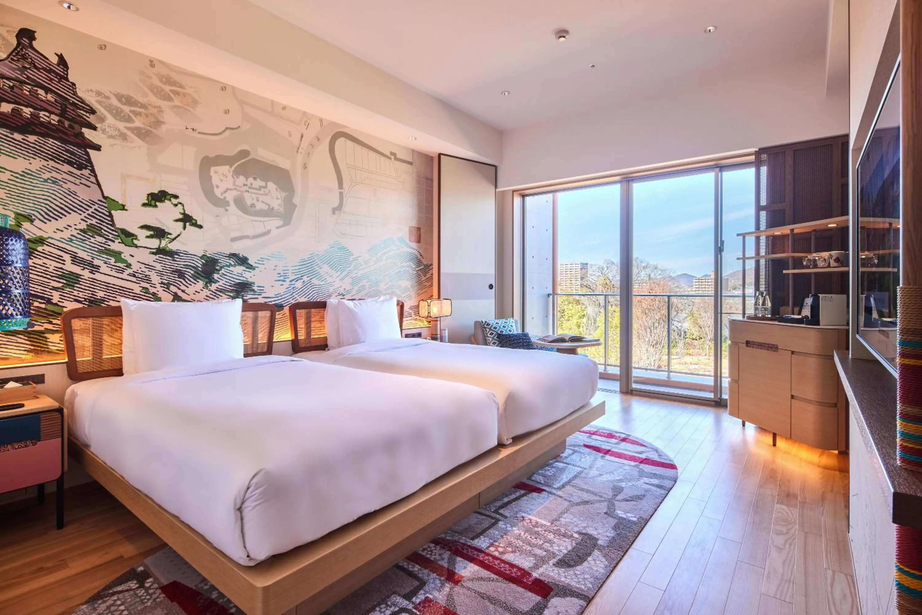 Bed in Hotel Indigo Inuyama Urakuen Garden by IHG