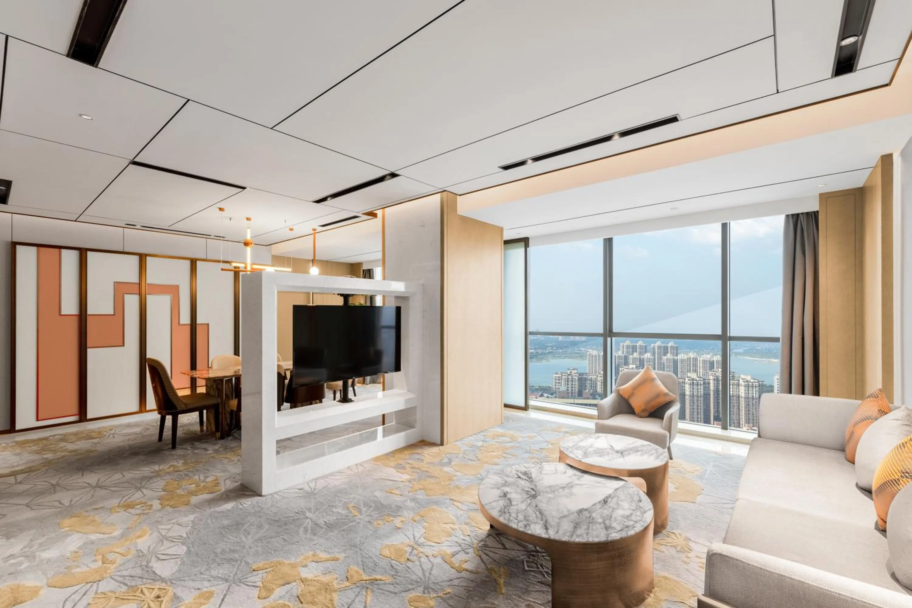 Living room in Crowne Plaza Changsha Development Zone by IHG