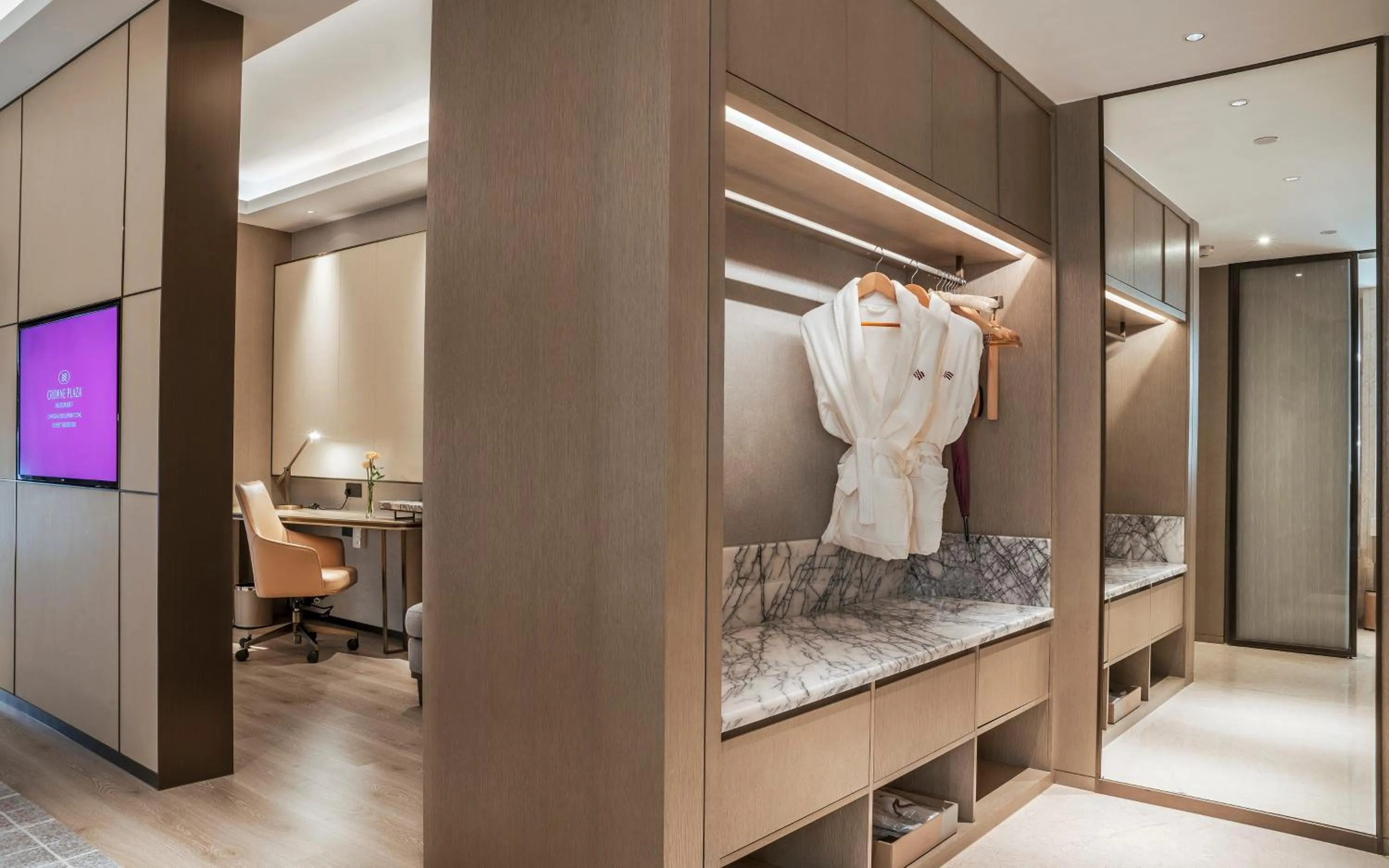 Seating area, Bed in Crowne Plaza Changsha Development Zone by IHG