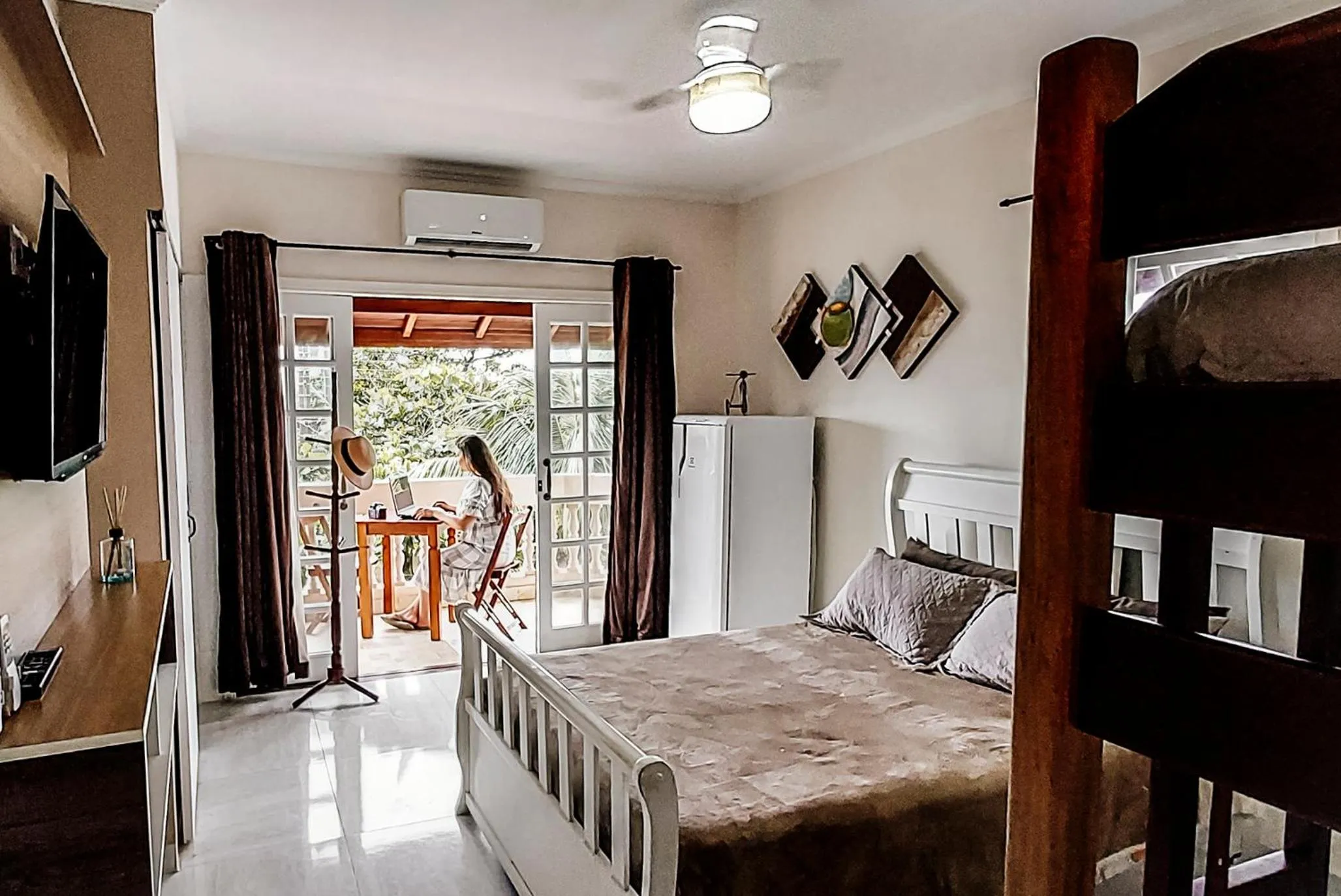 Bed in Pousada Oásis