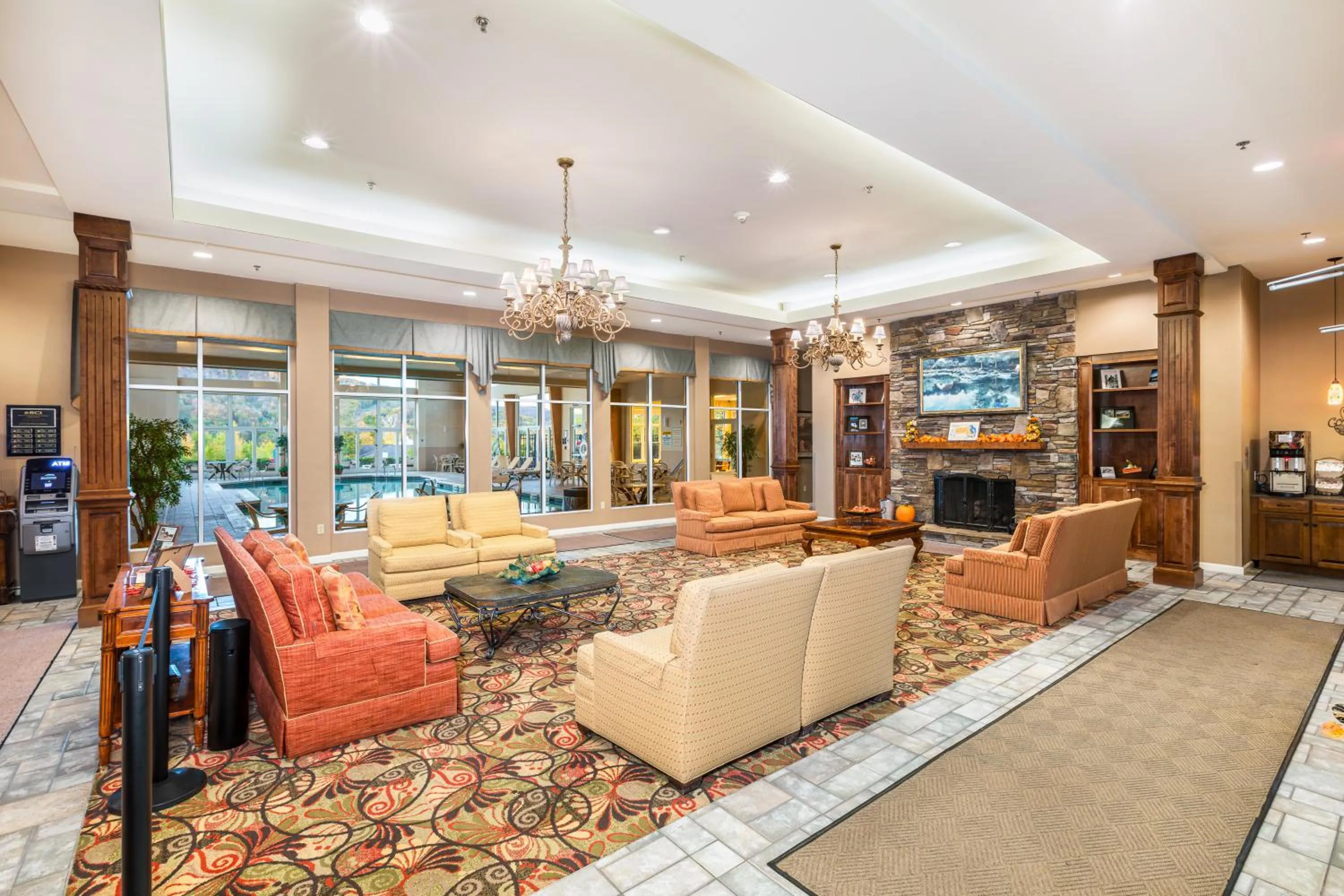 Lobby or reception in Vacation Village in the Berkshires