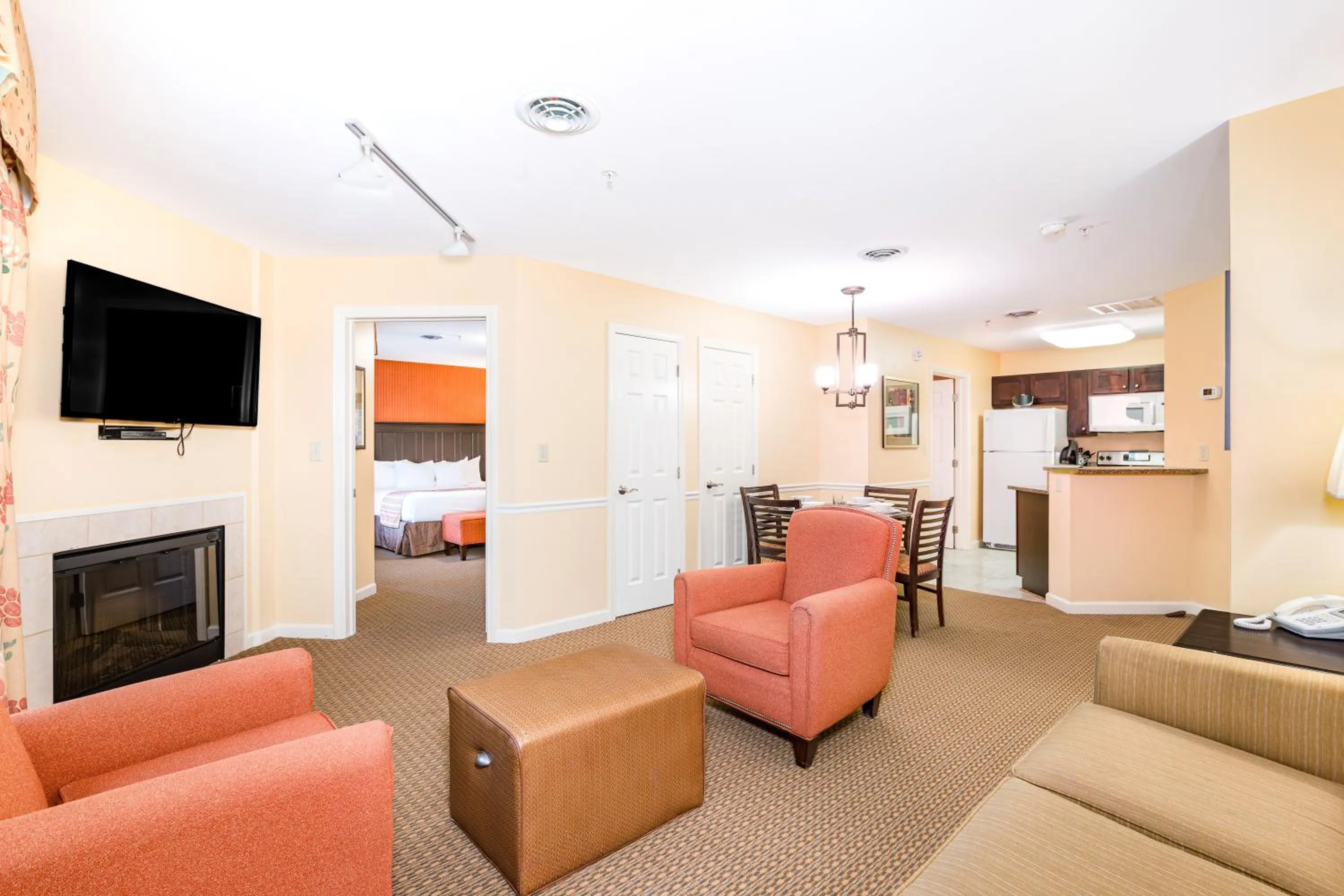 Living room in Vacation Village in the Berkshires