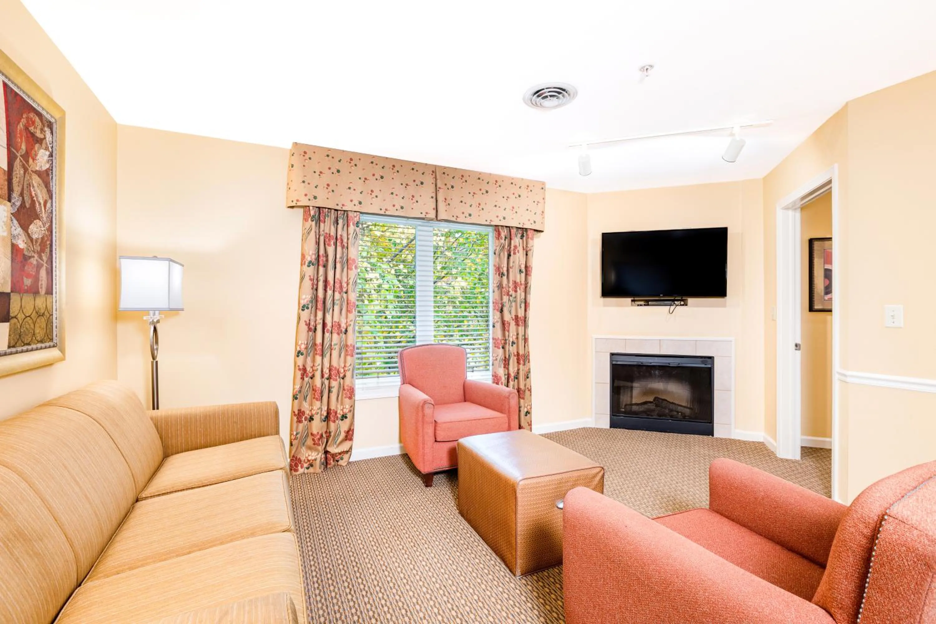 fireplace in Vacation Village in the Berkshires