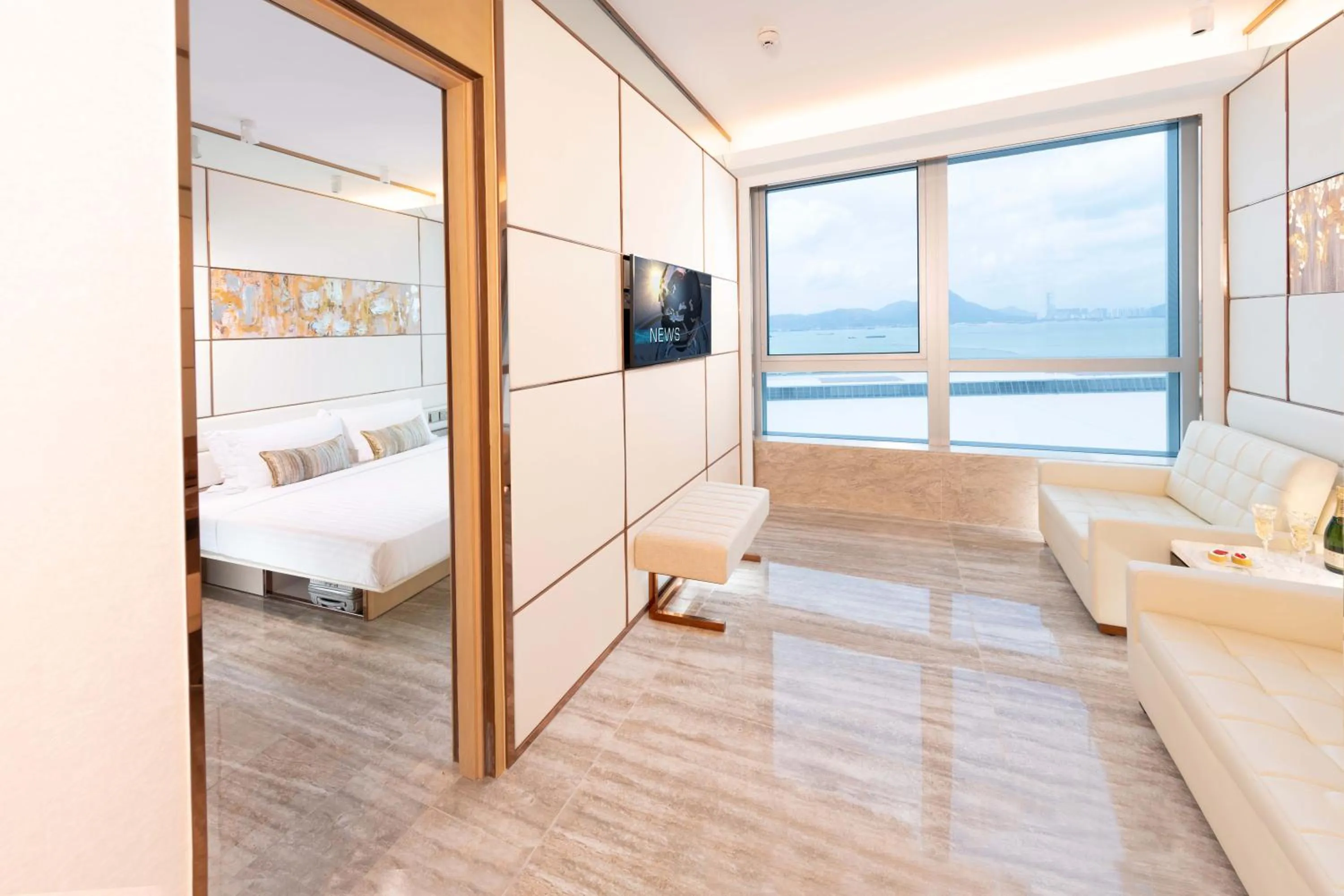 Seating area, Bed in Regala Skycity Hotel by Regal Hotels