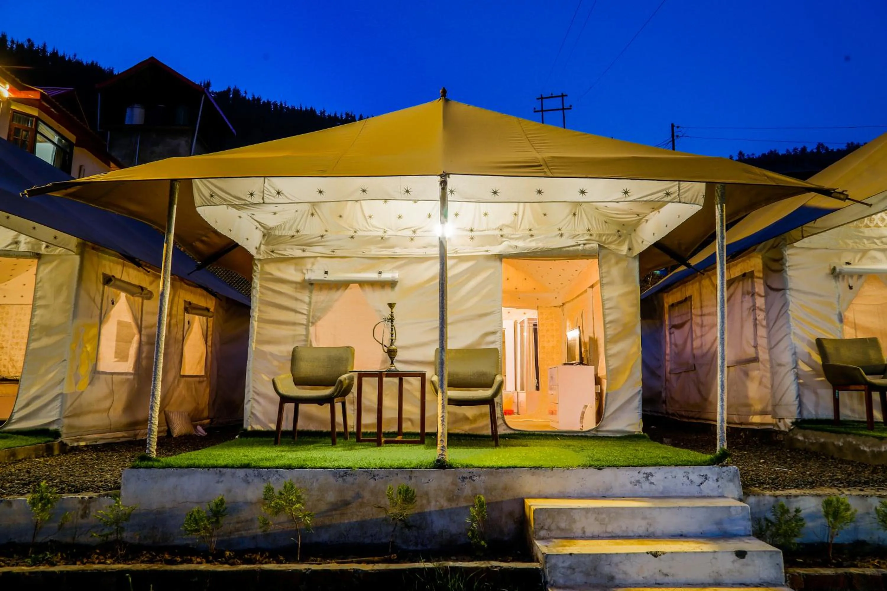 Facade/entrance in Dawn N Dusk Glamping tents with quintessential valley view