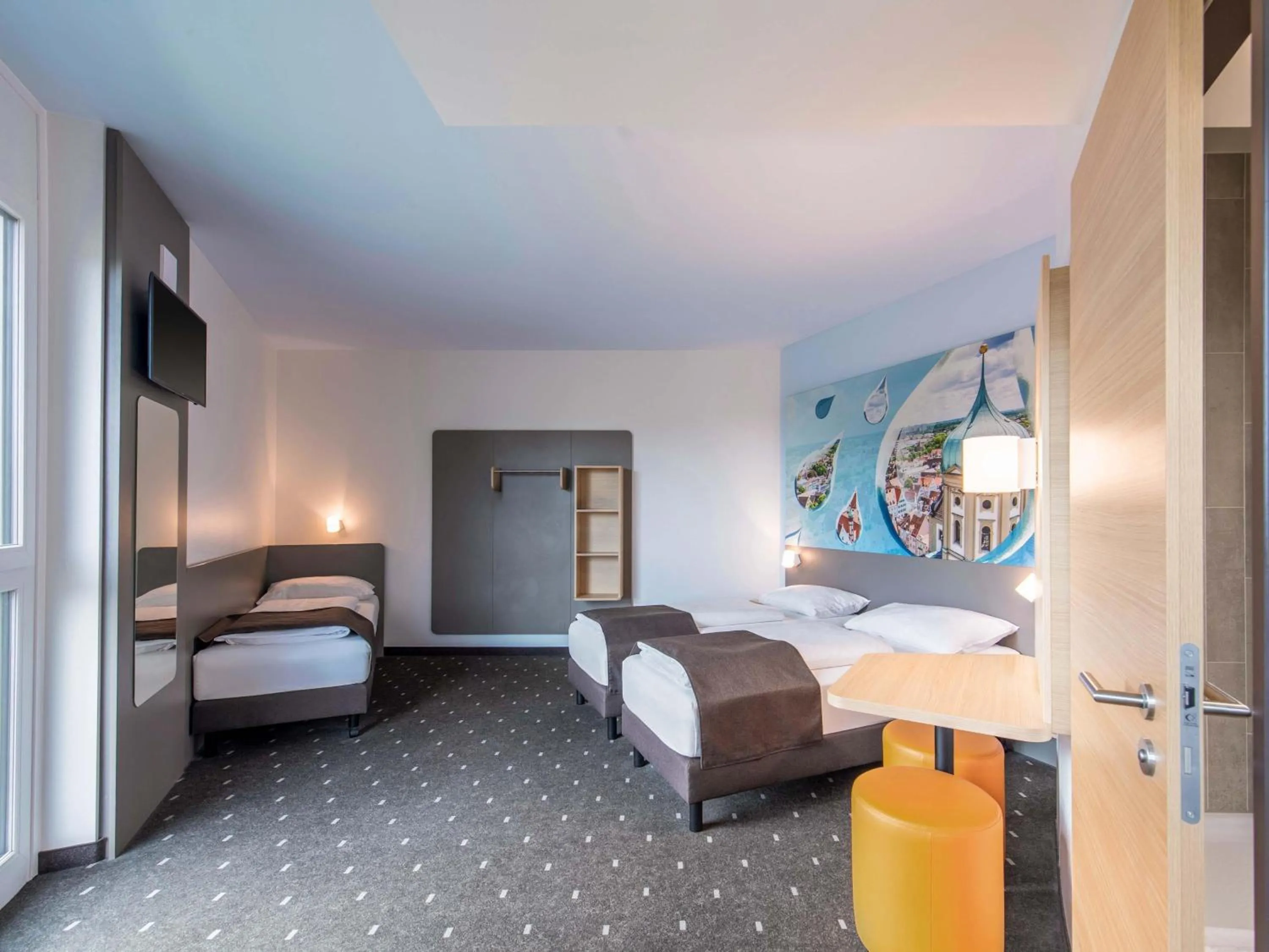 Photo of the whole room, Bed in B&B Hotel Augsburg-Nord