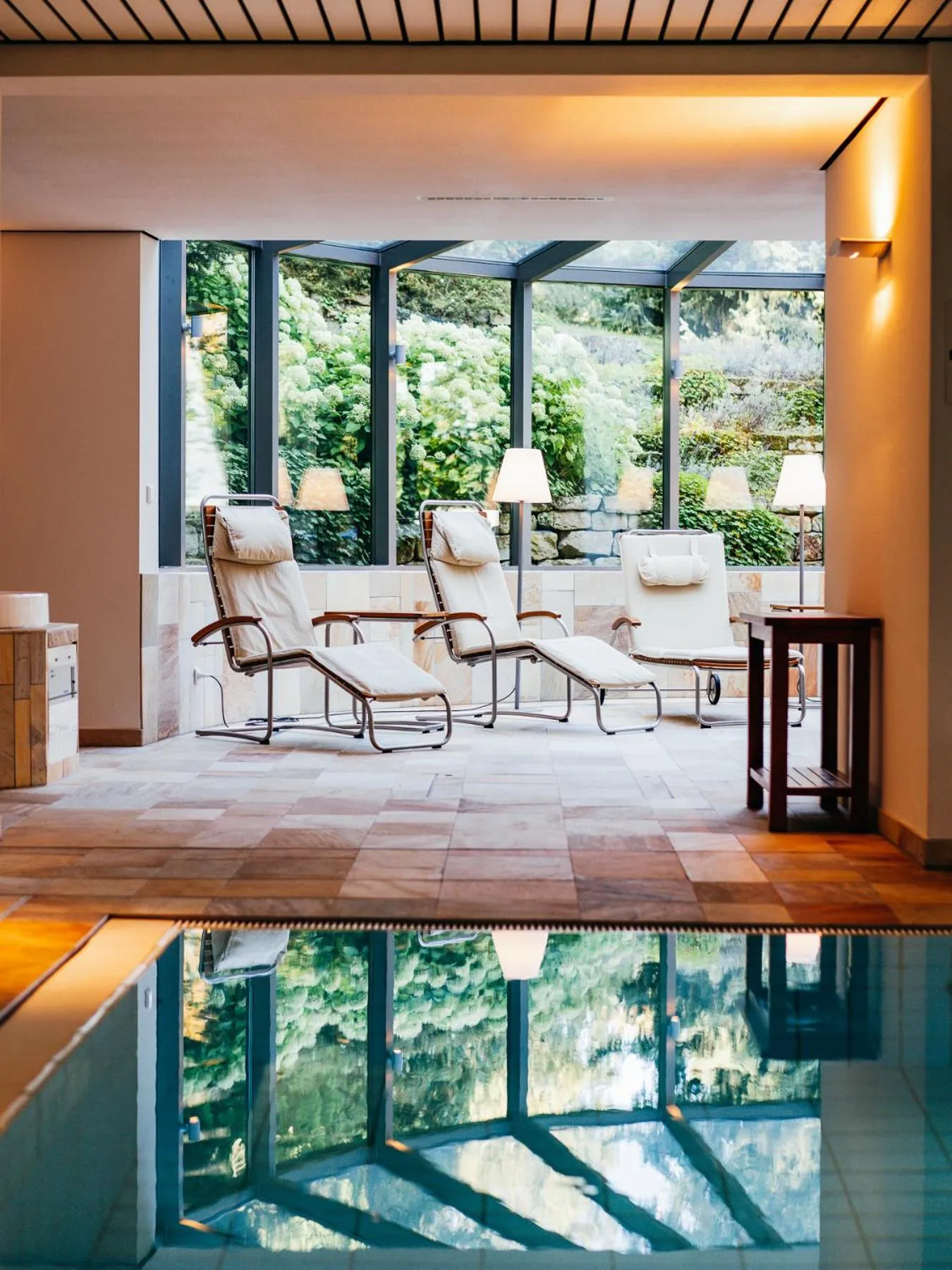 Pool view in Hotel Benther Berg