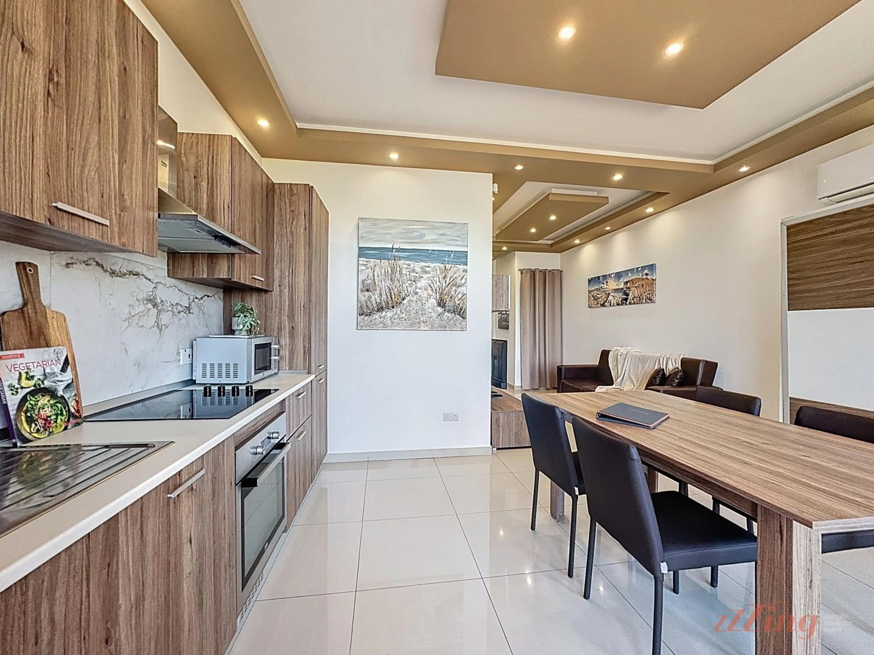 kitchen in Elegant Seafront Duplex with Stunning Panoramic Views