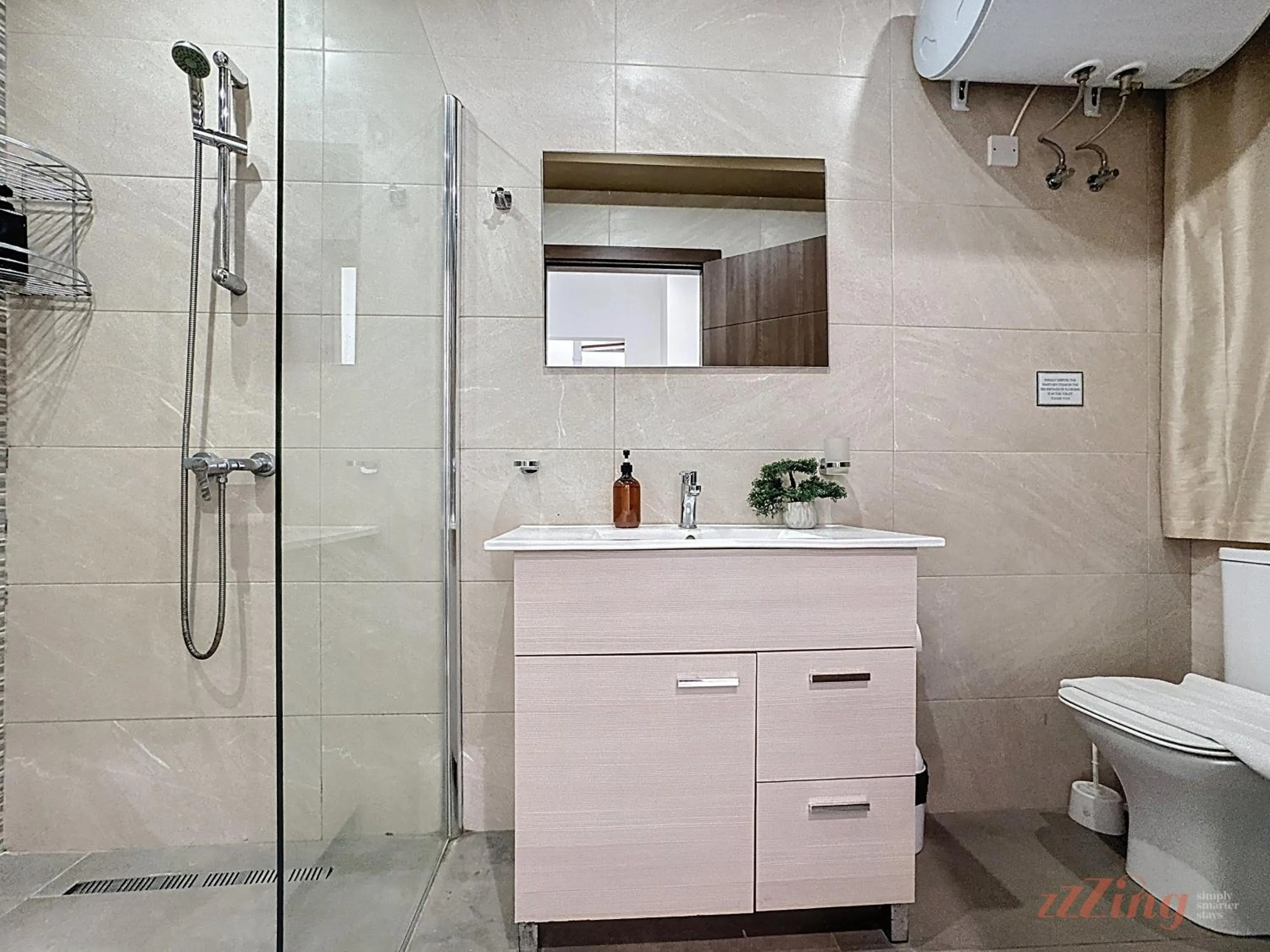 Bathroom in Elegant Seafront Duplex with Stunning Panoramic Views