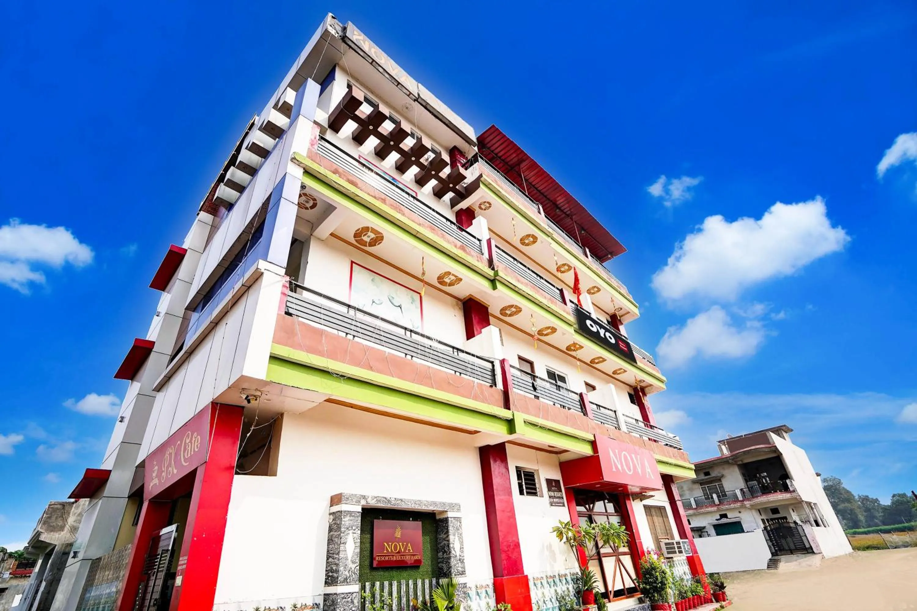 Facade/entrance in Hotel O Nova Resorts & Luxury Farm