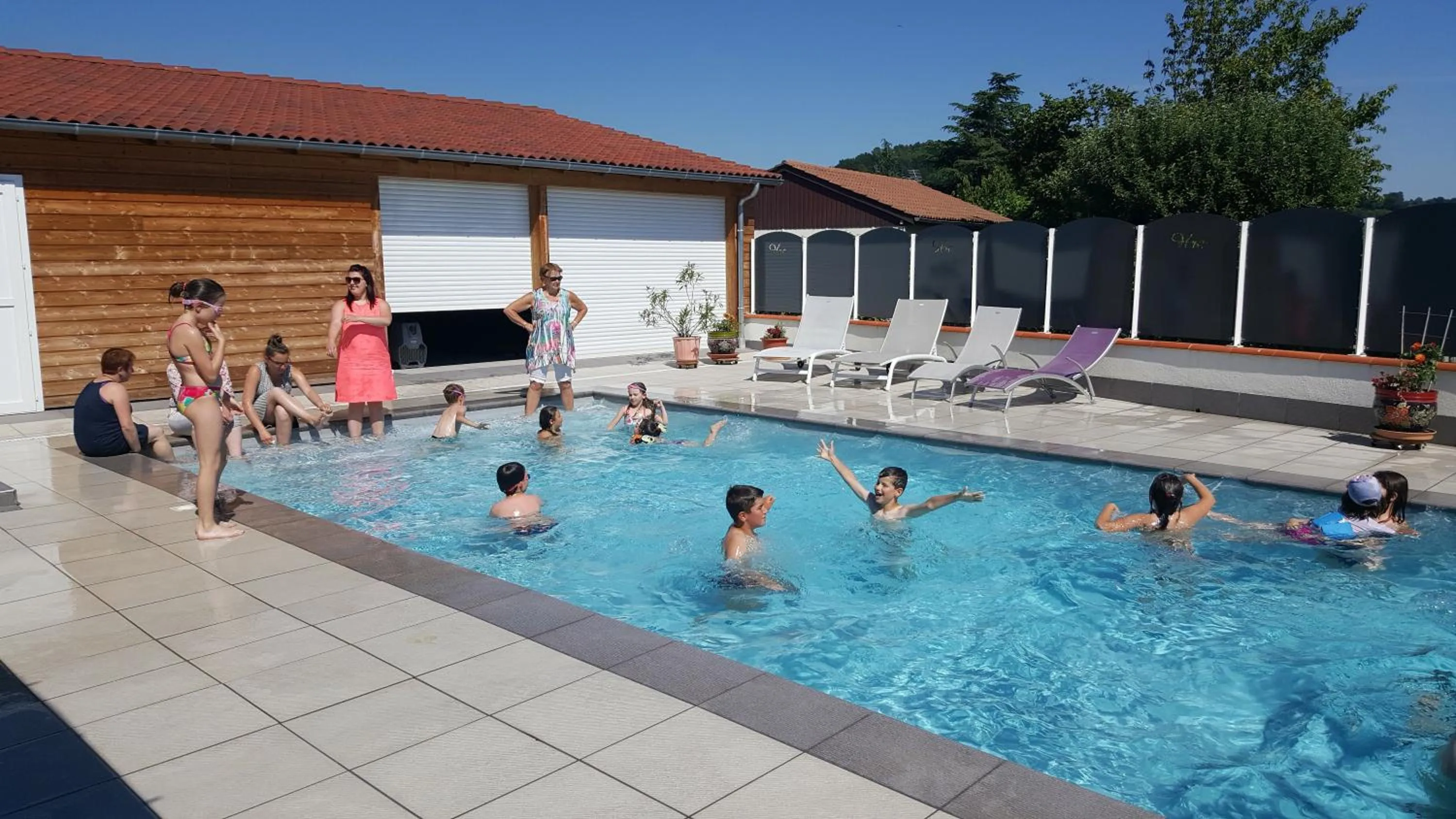 Pool view in Logis Hôtel Restaurant Cruzel