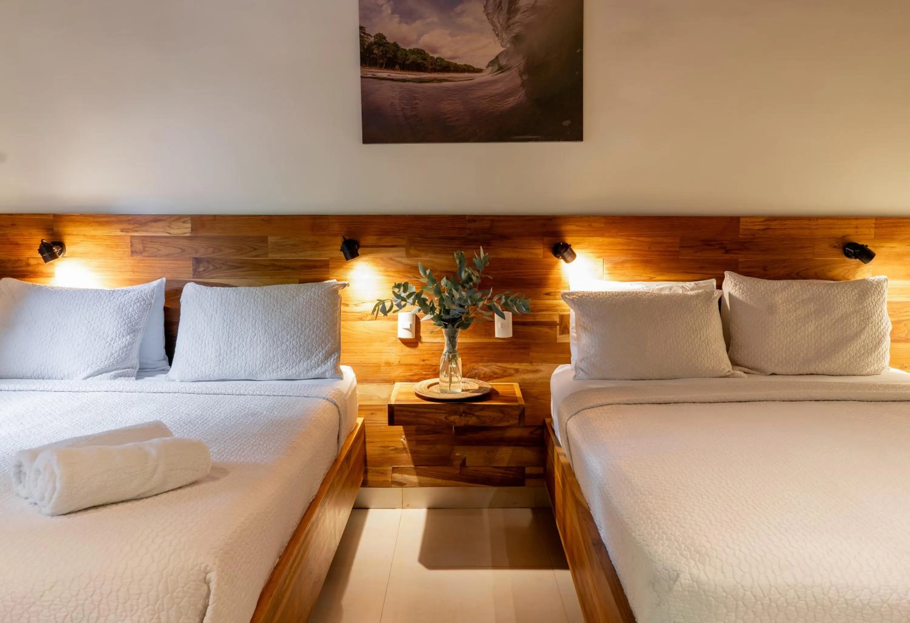 Bed in Banana Beach Bungalows