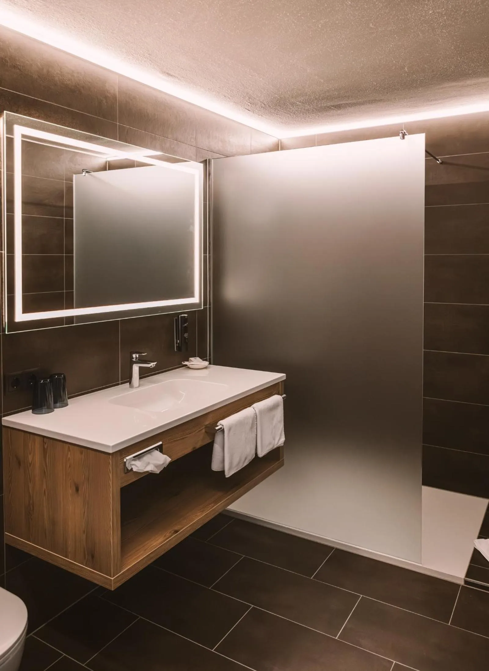 Shower in Hotel Arzlerhof