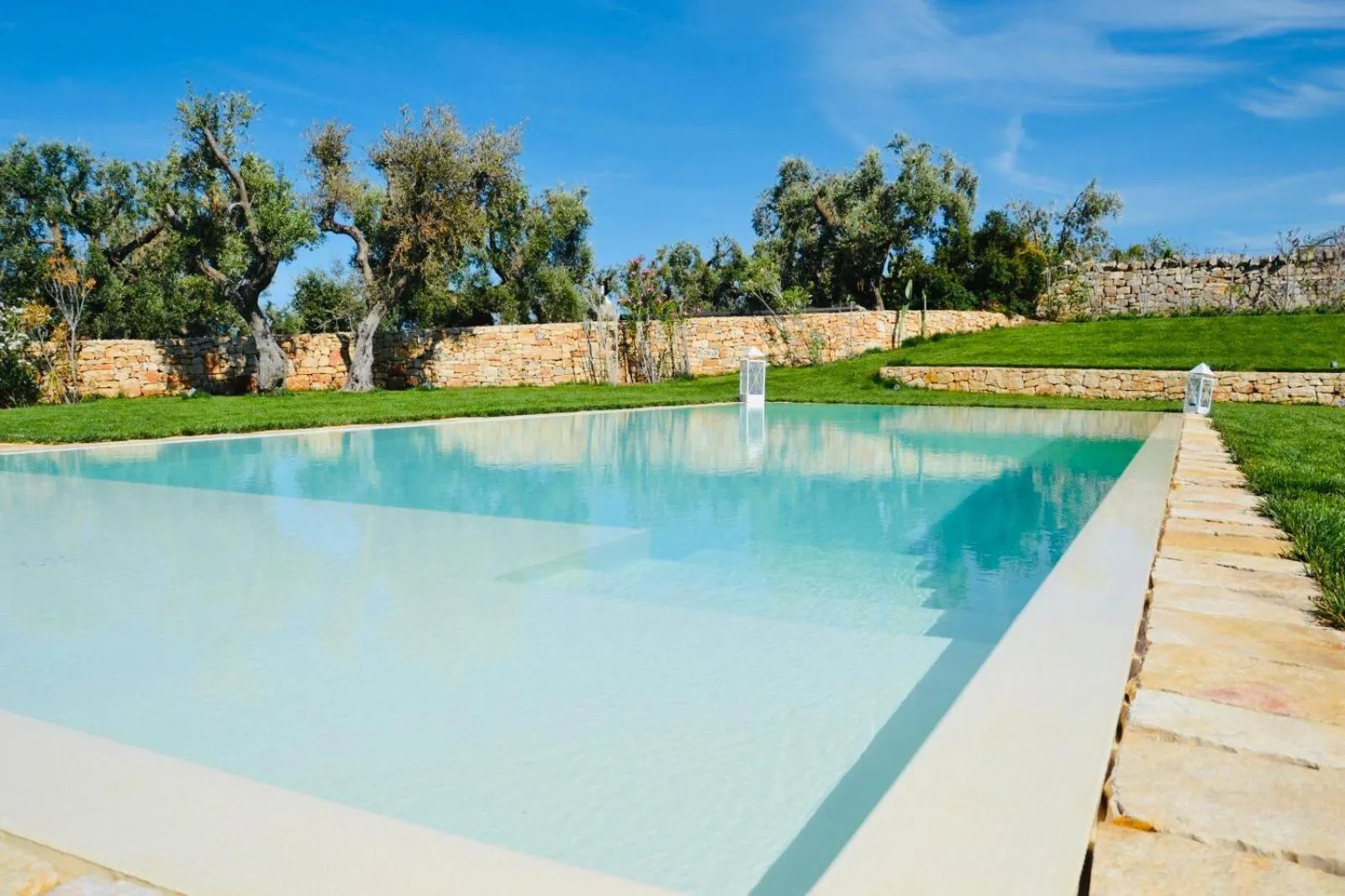 Pool view in Augusta Trulli Resort B&B
