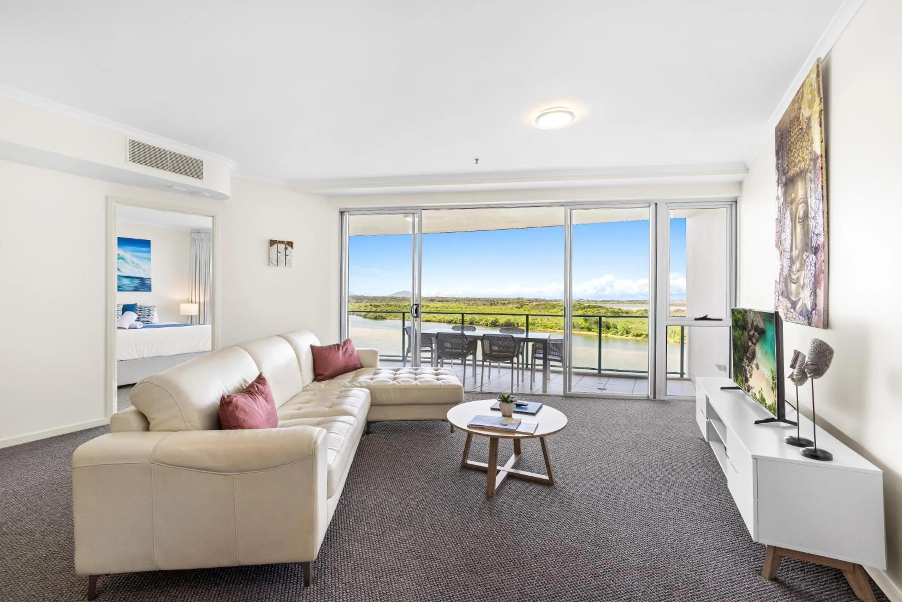 Living room in The Duporth Riverside