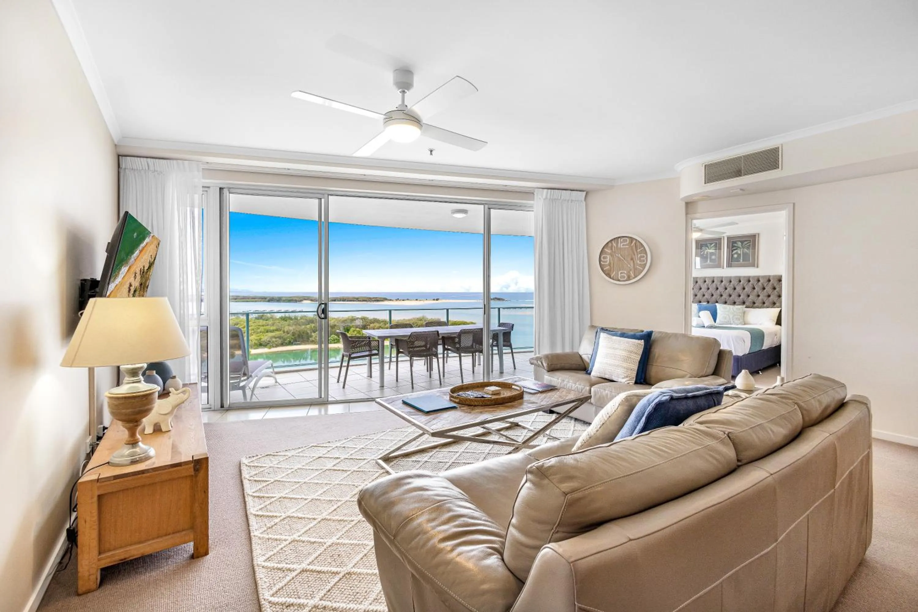 Living room in The Duporth Riverside