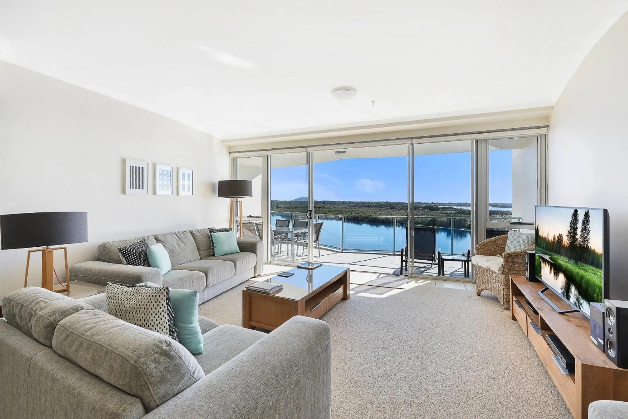 Living room in The Duporth Riverside