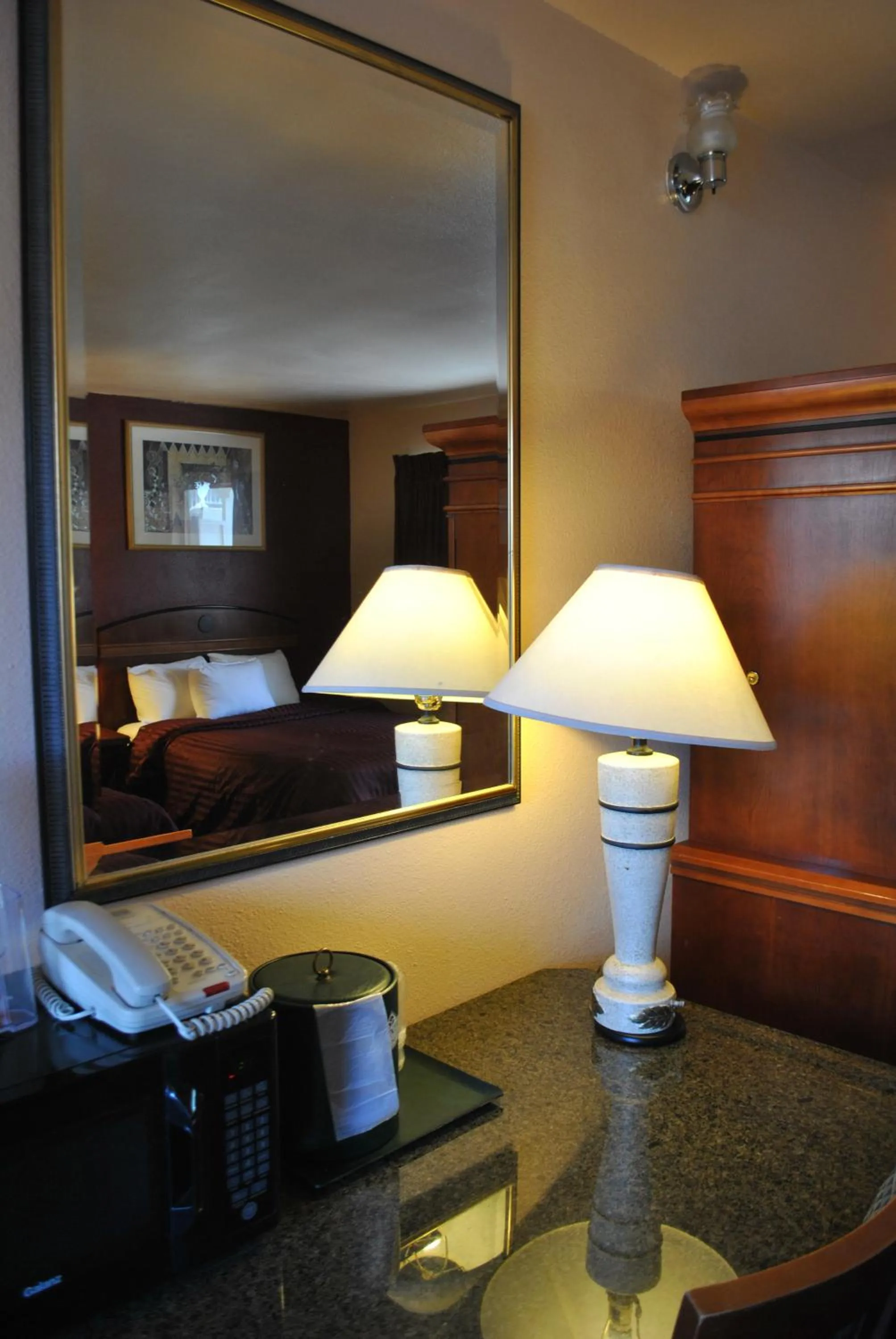 Decorative detail, Bed in Budget Inn