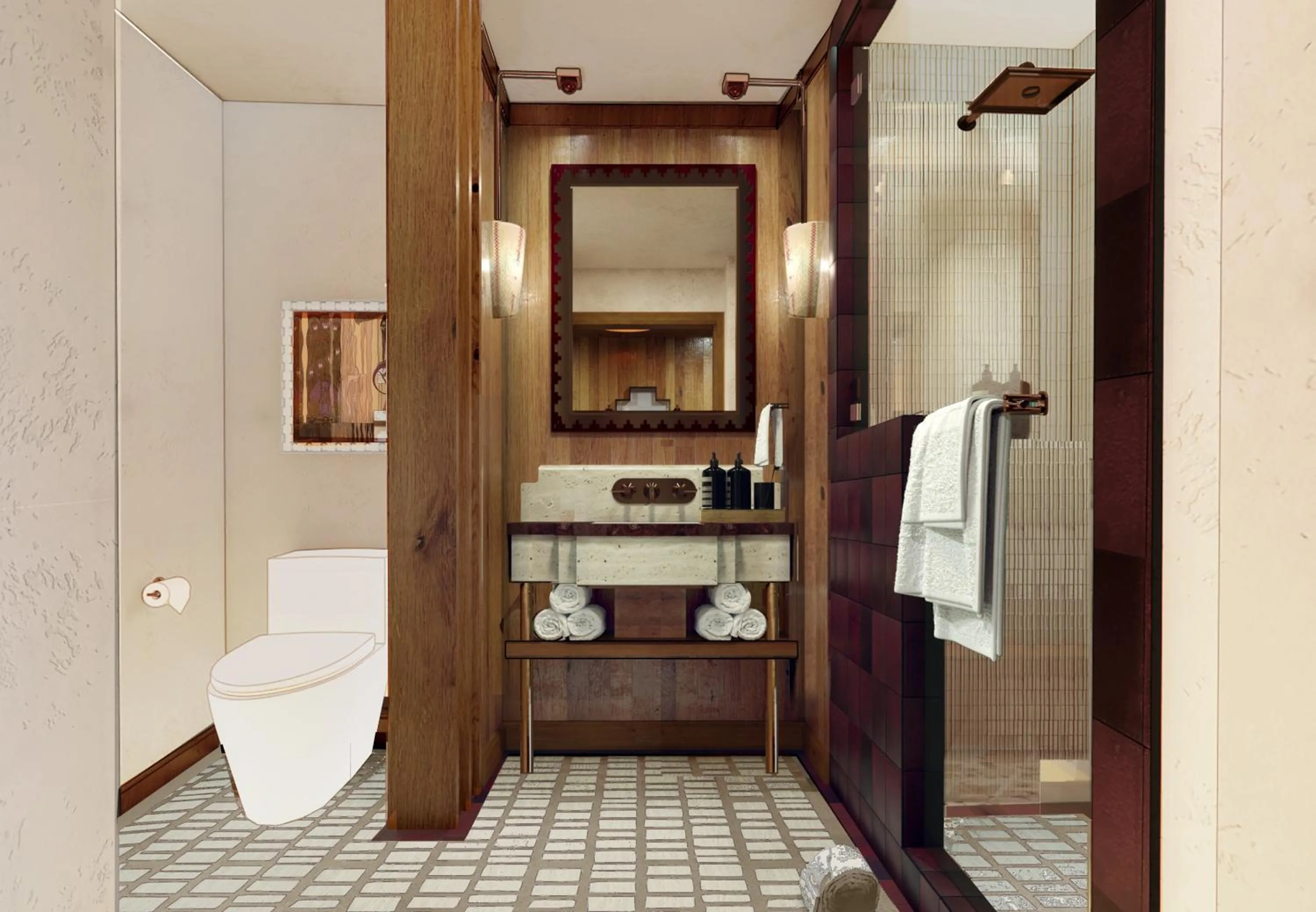 Bathroom in Snake River Lodge