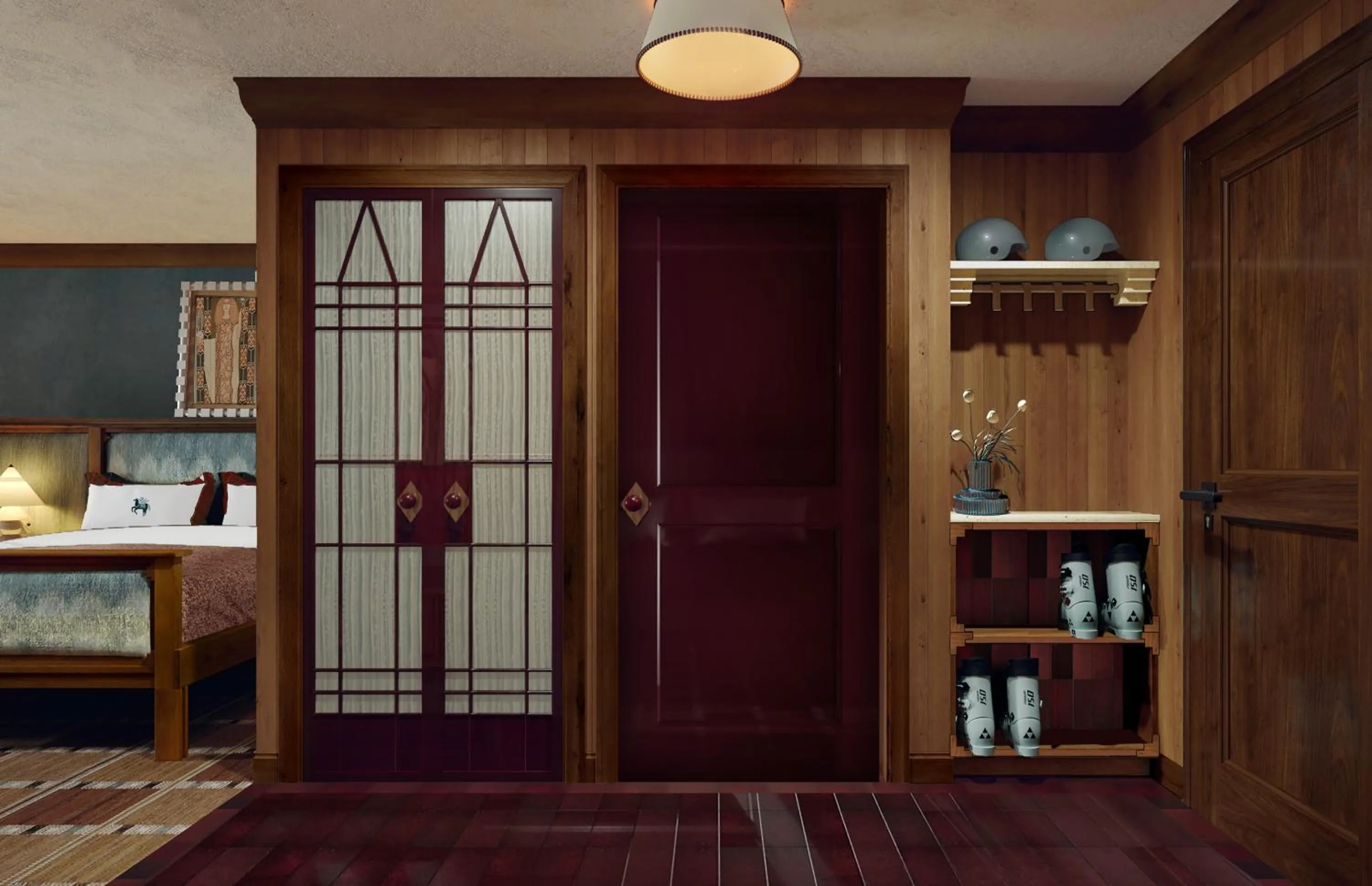 Bedroom in Snake River Lodge