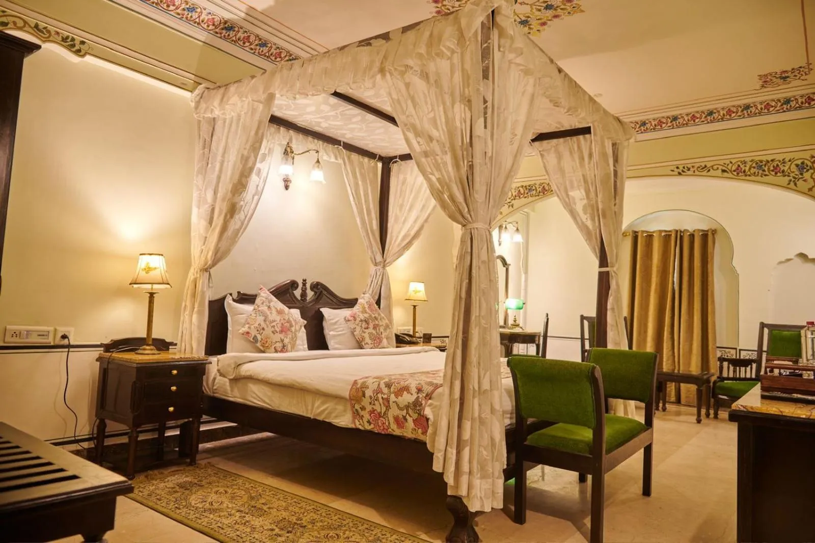 Bedroom, Bed in WelcomHeritage Traditional Haveli