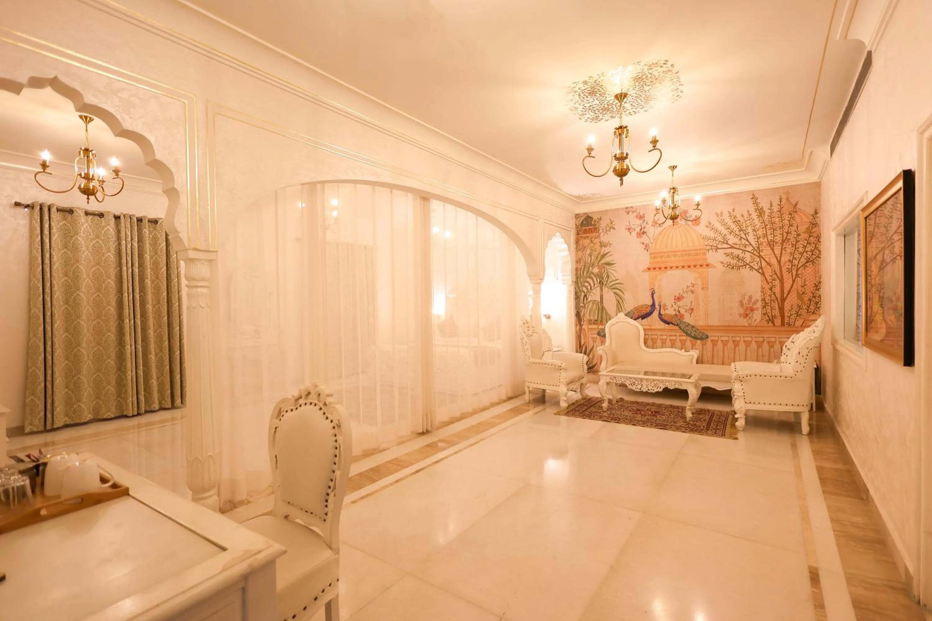 Seating area in WelcomHeritage Traditional Haveli