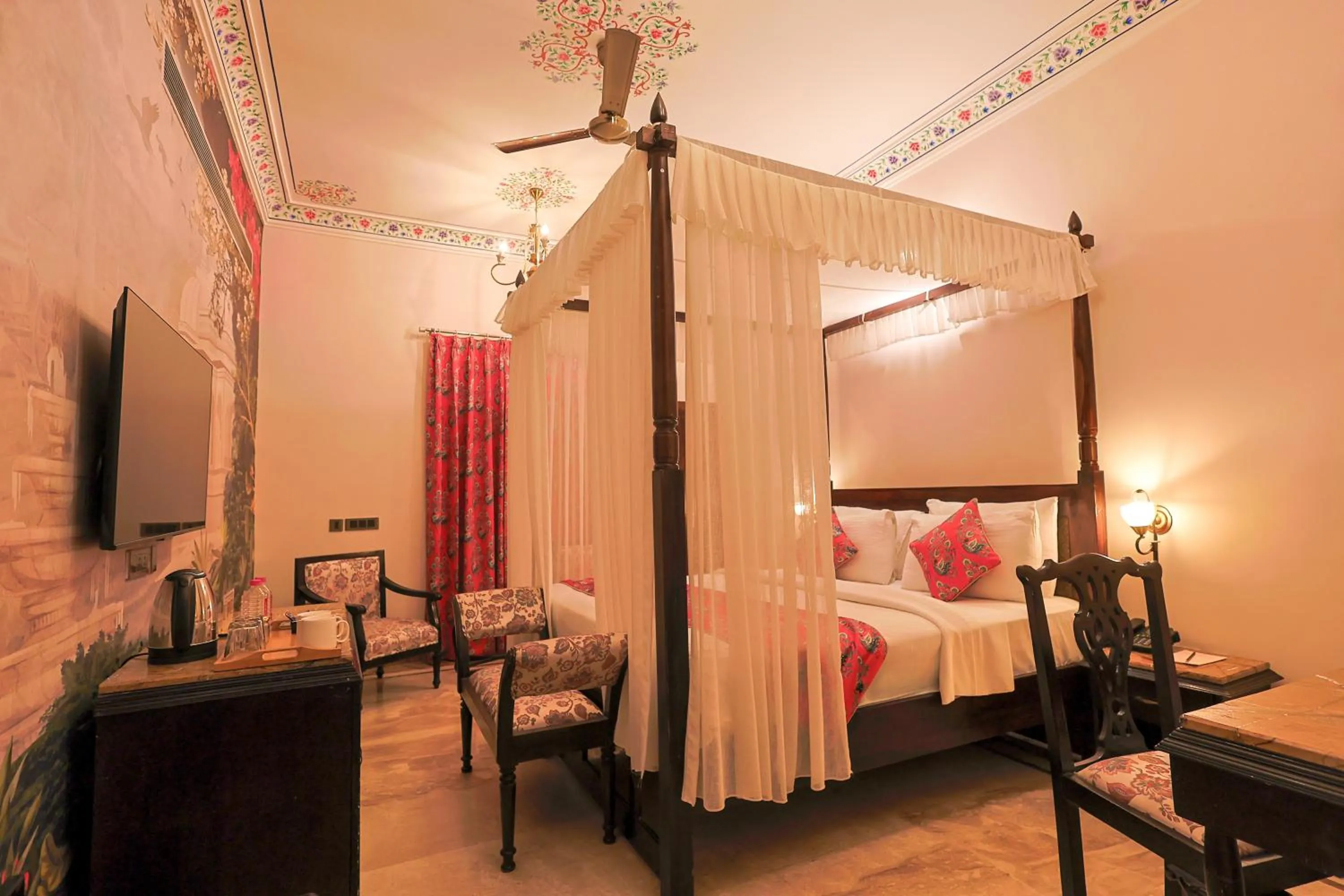 Bedroom, Bed in WelcomHeritage Traditional Haveli