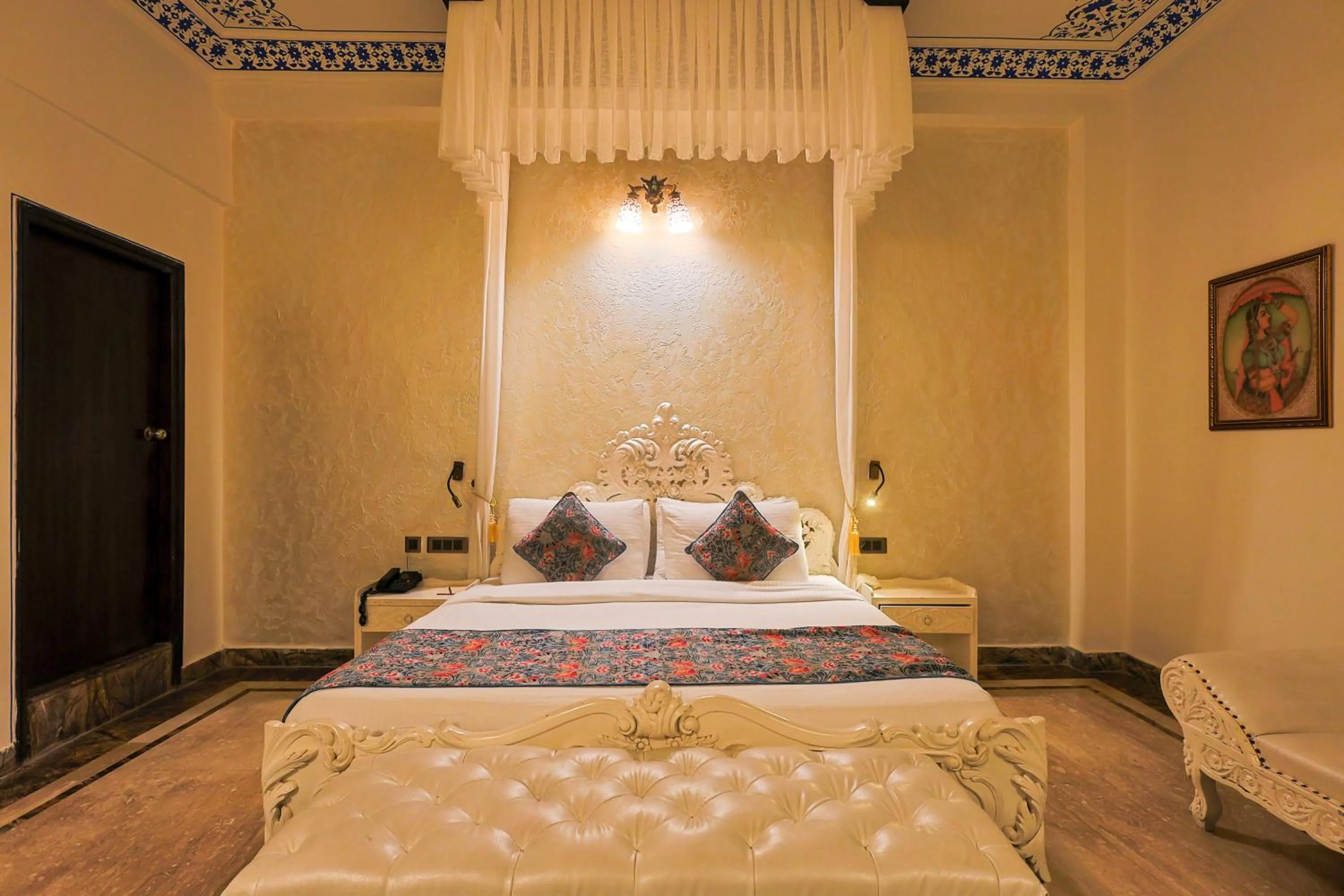 Bedroom, Bed in WelcomHeritage Traditional Haveli