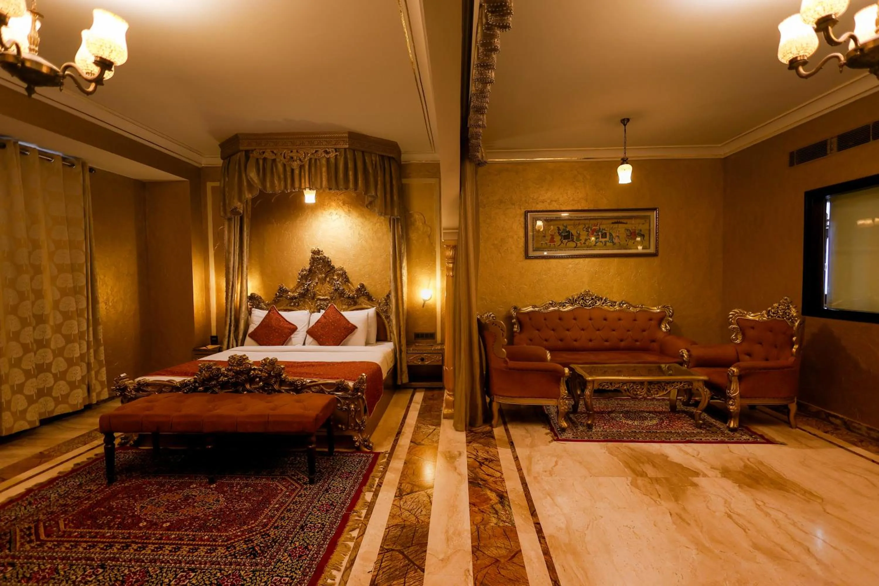 Bedroom, Bed in WelcomHeritage Traditional Haveli