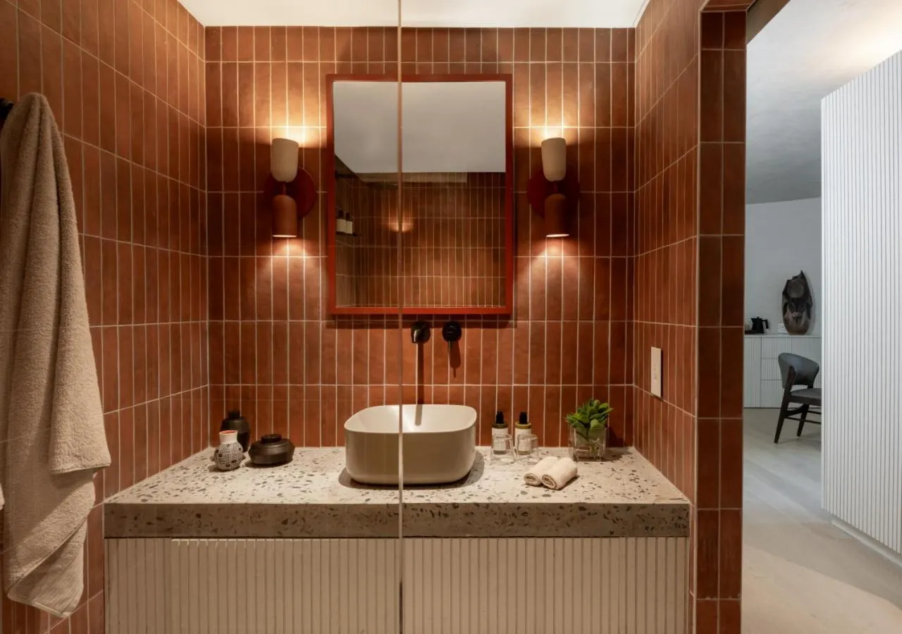 Bathroom in Future Found Sanctuary, Luxury Boutique Hotel by NEWMARK