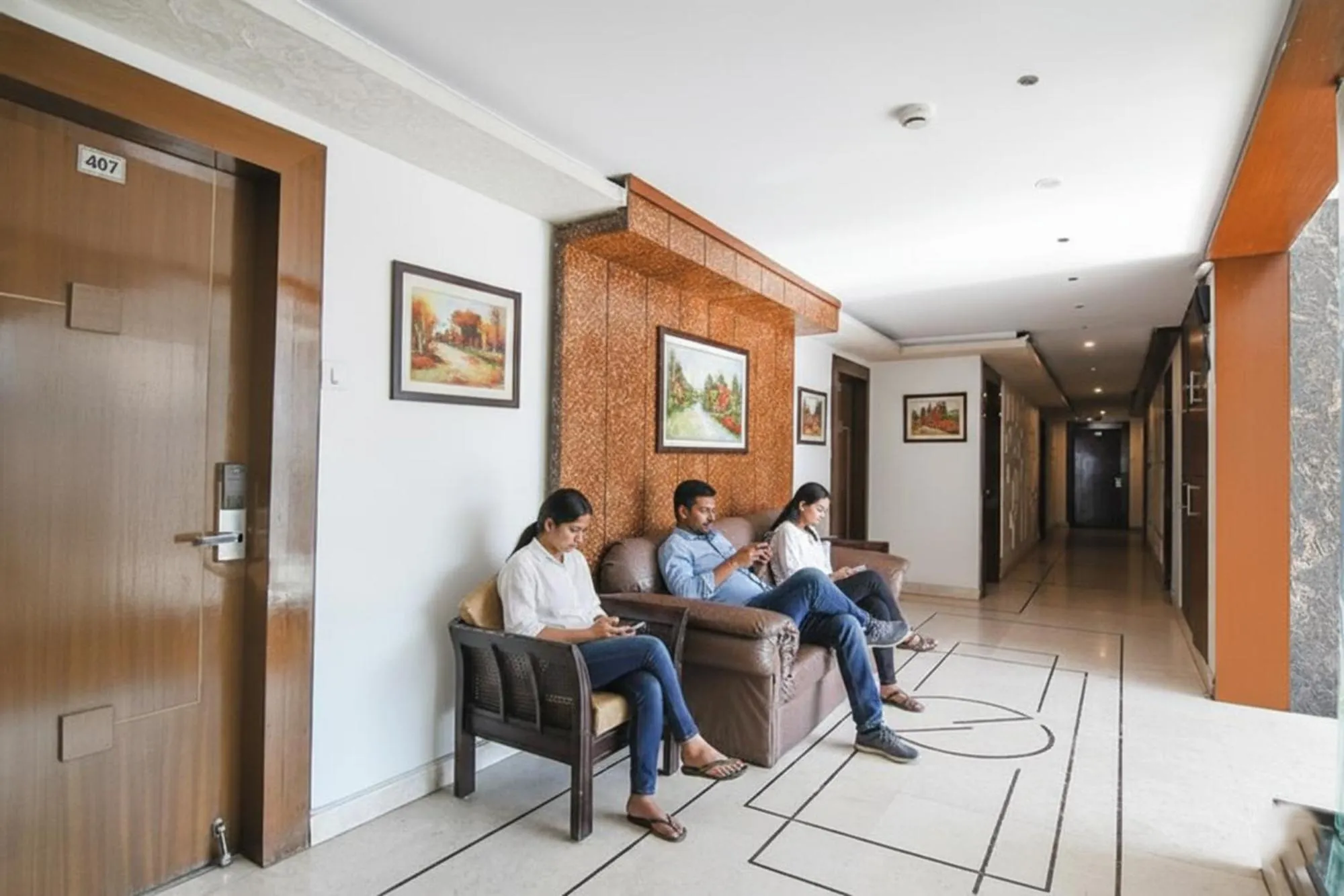 Seating area in Via Raj Residency II