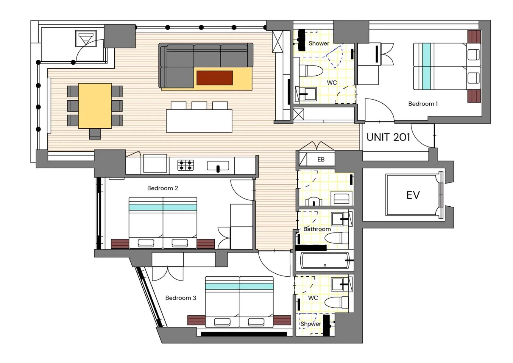 Floor plan in Snow Crystal