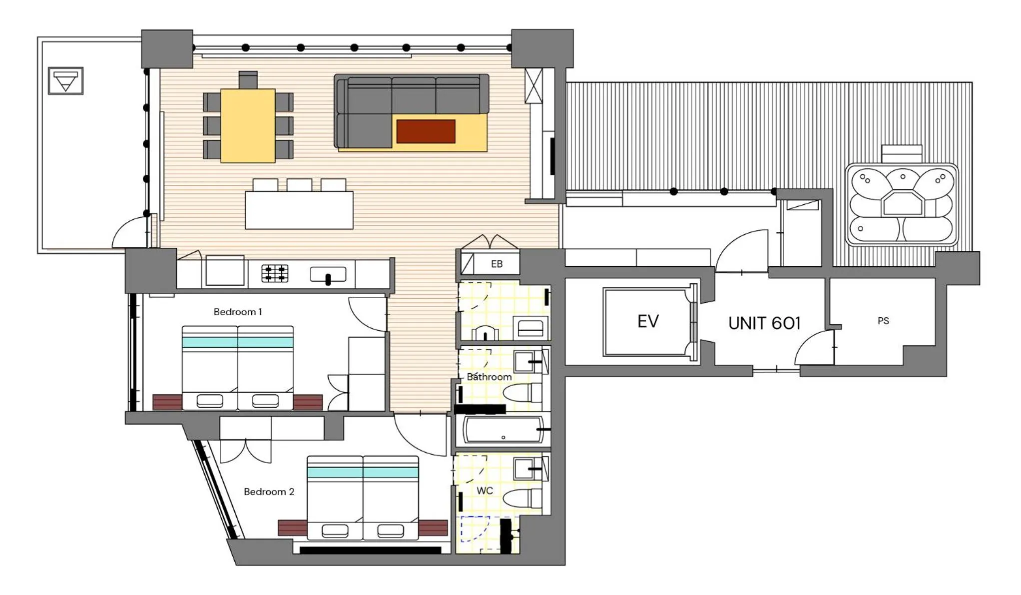 Floor plan in Snow Crystal