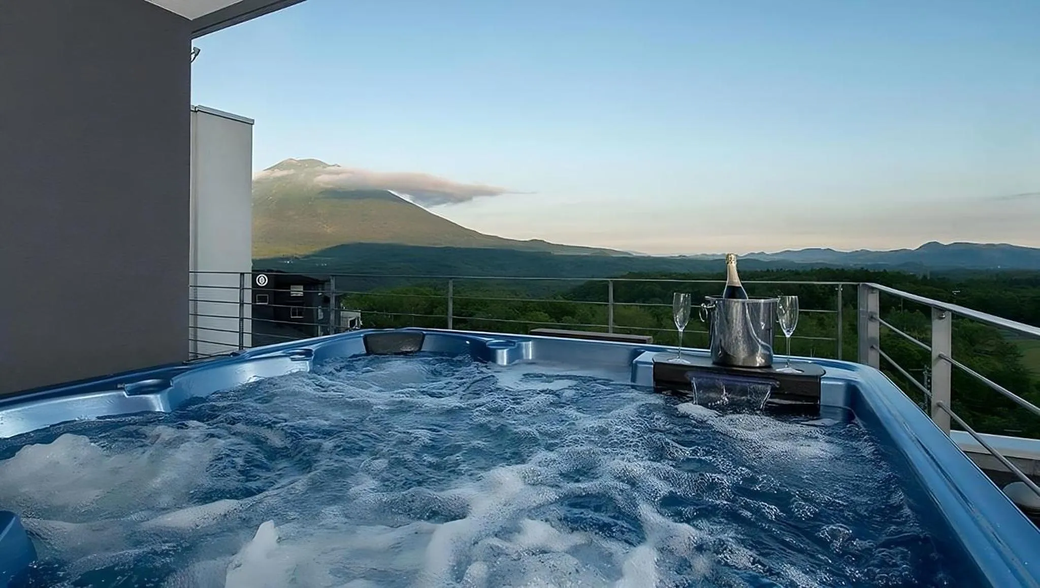 Hot Tub in Snow Crystal
