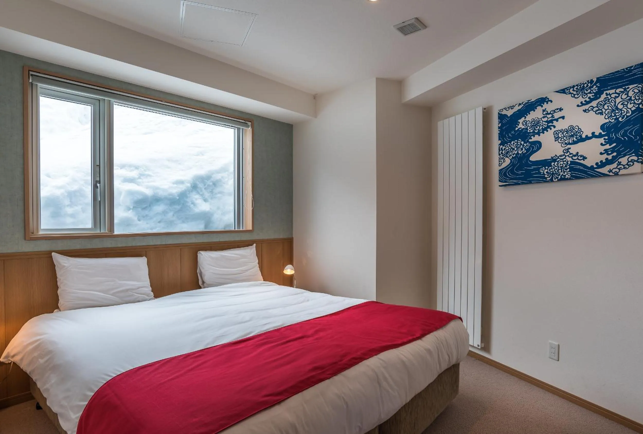 Bedroom, Bed in Snow Crystal