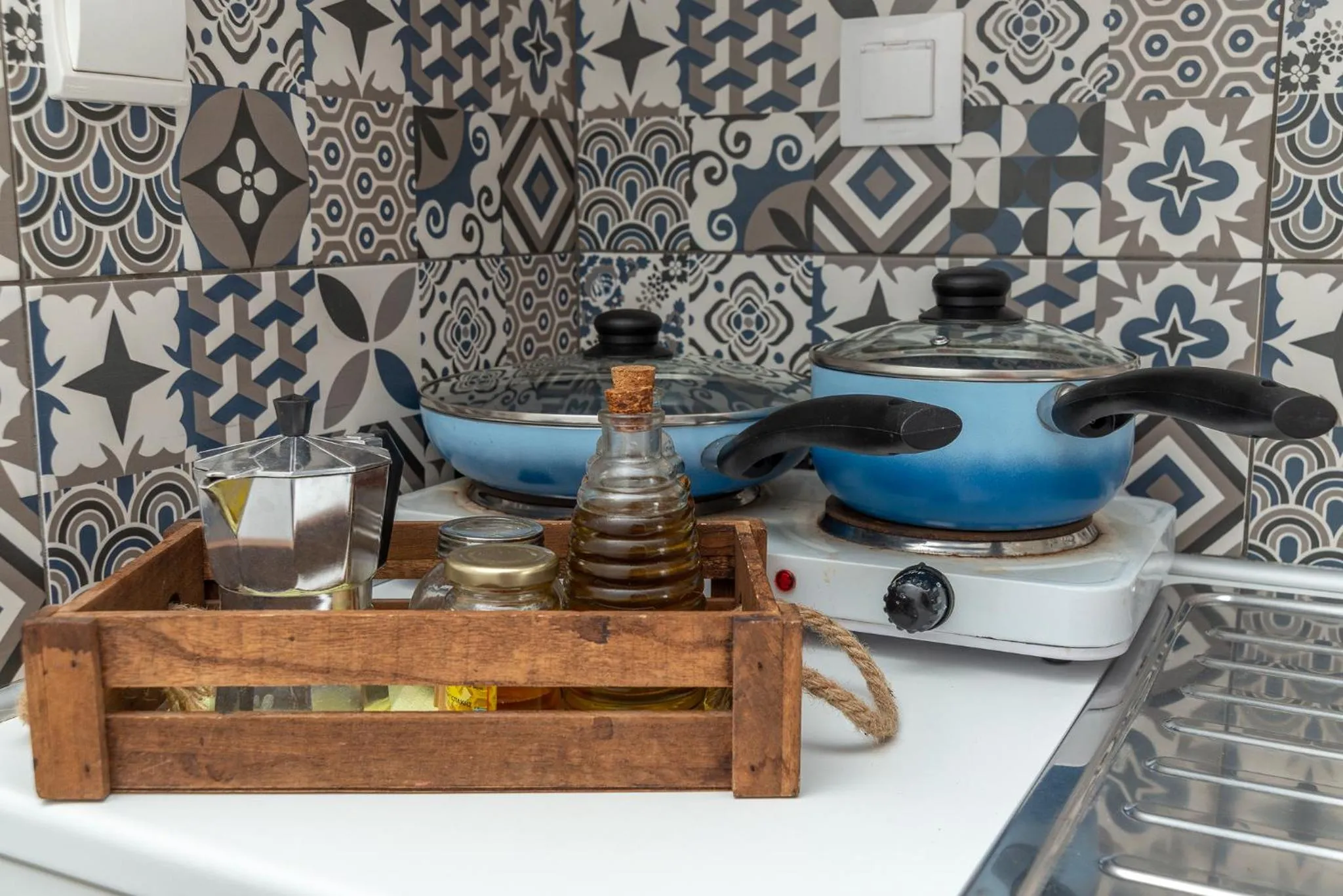 Kitchen or kitchenette in Antoniadi Rooms