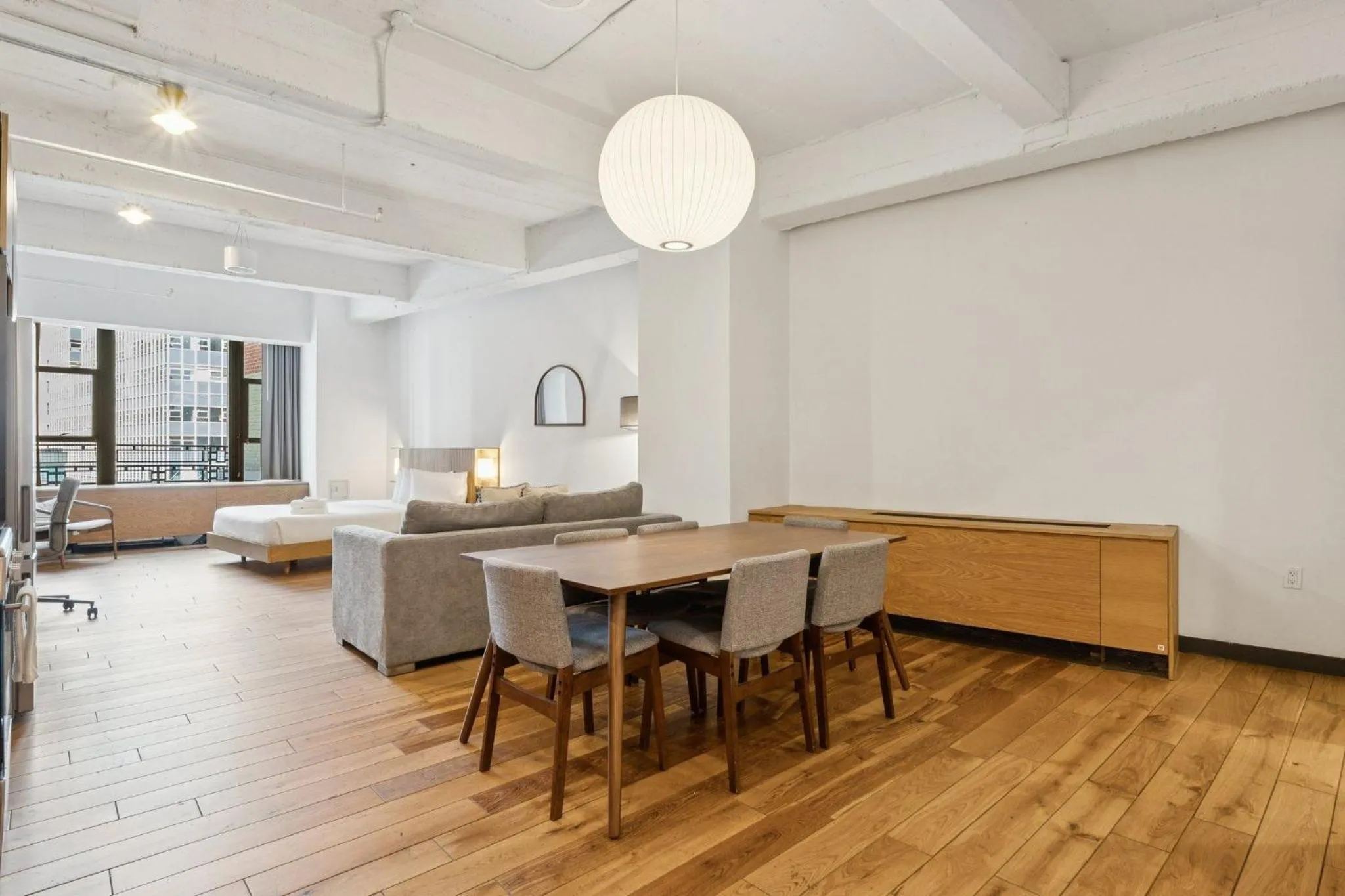 Seating area in Placemakr Wall Street
