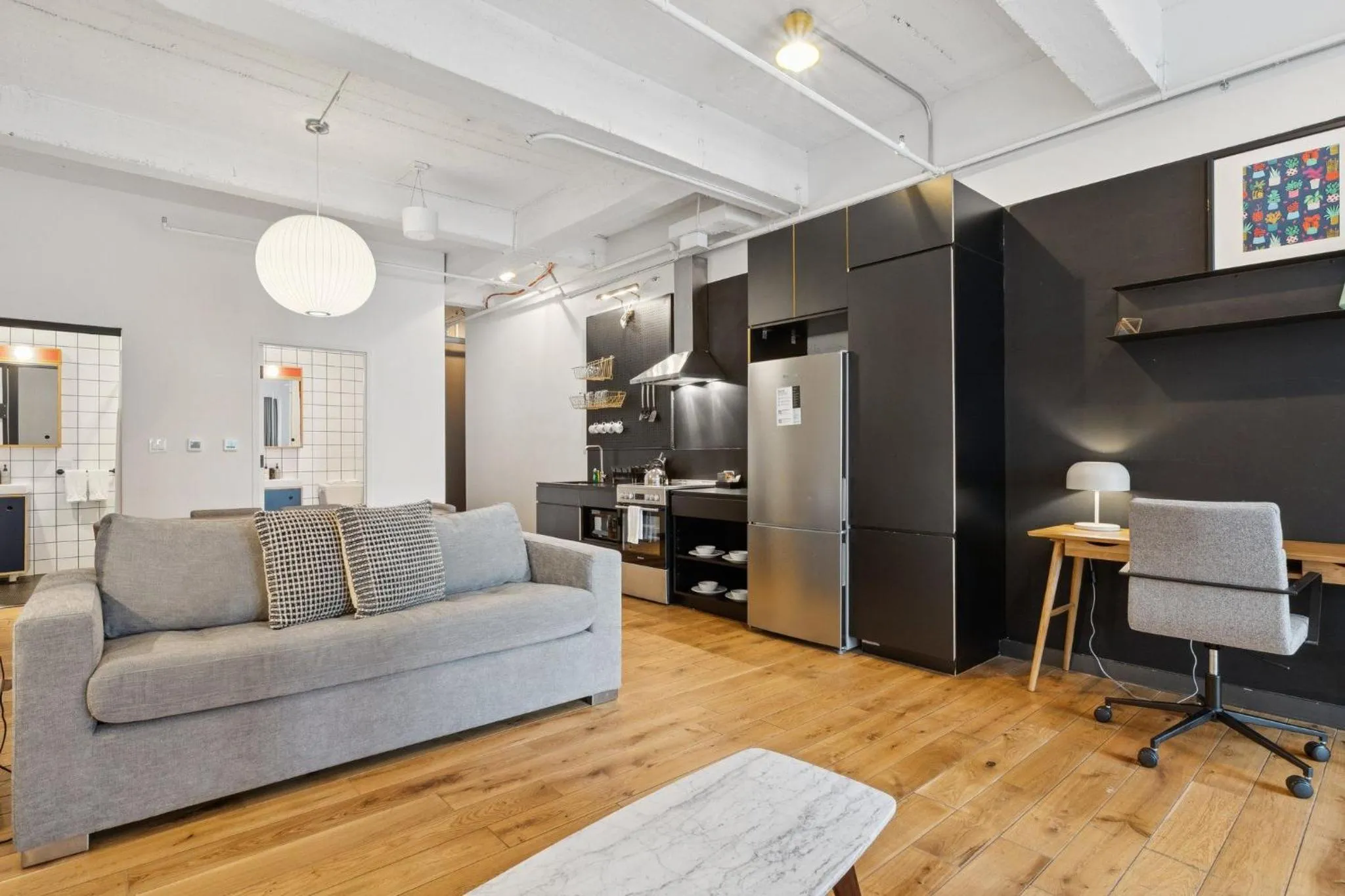 Living room in Placemakr Wall Street