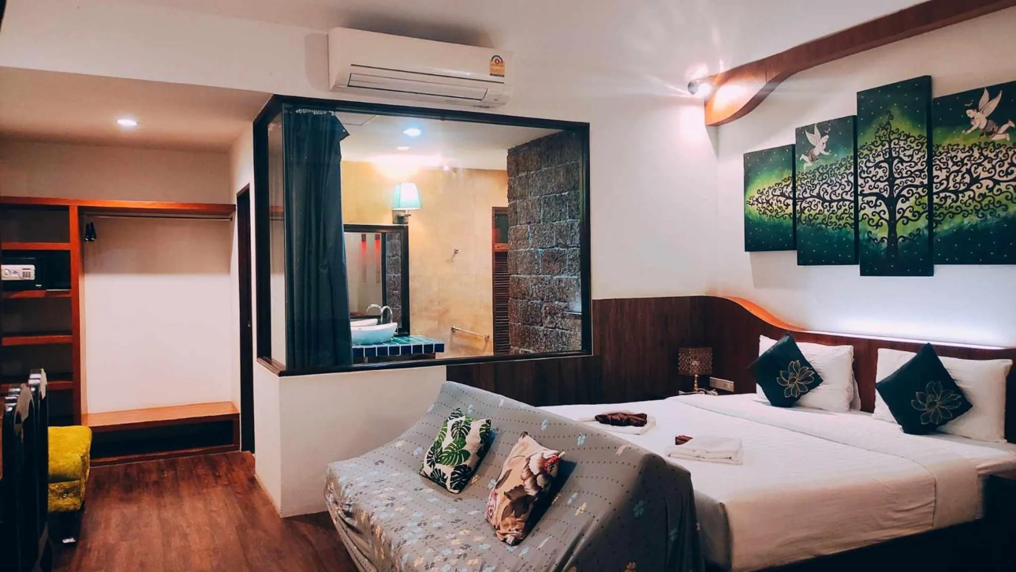 Bathroom, Bed in Foresto Sukhothai Guesthome