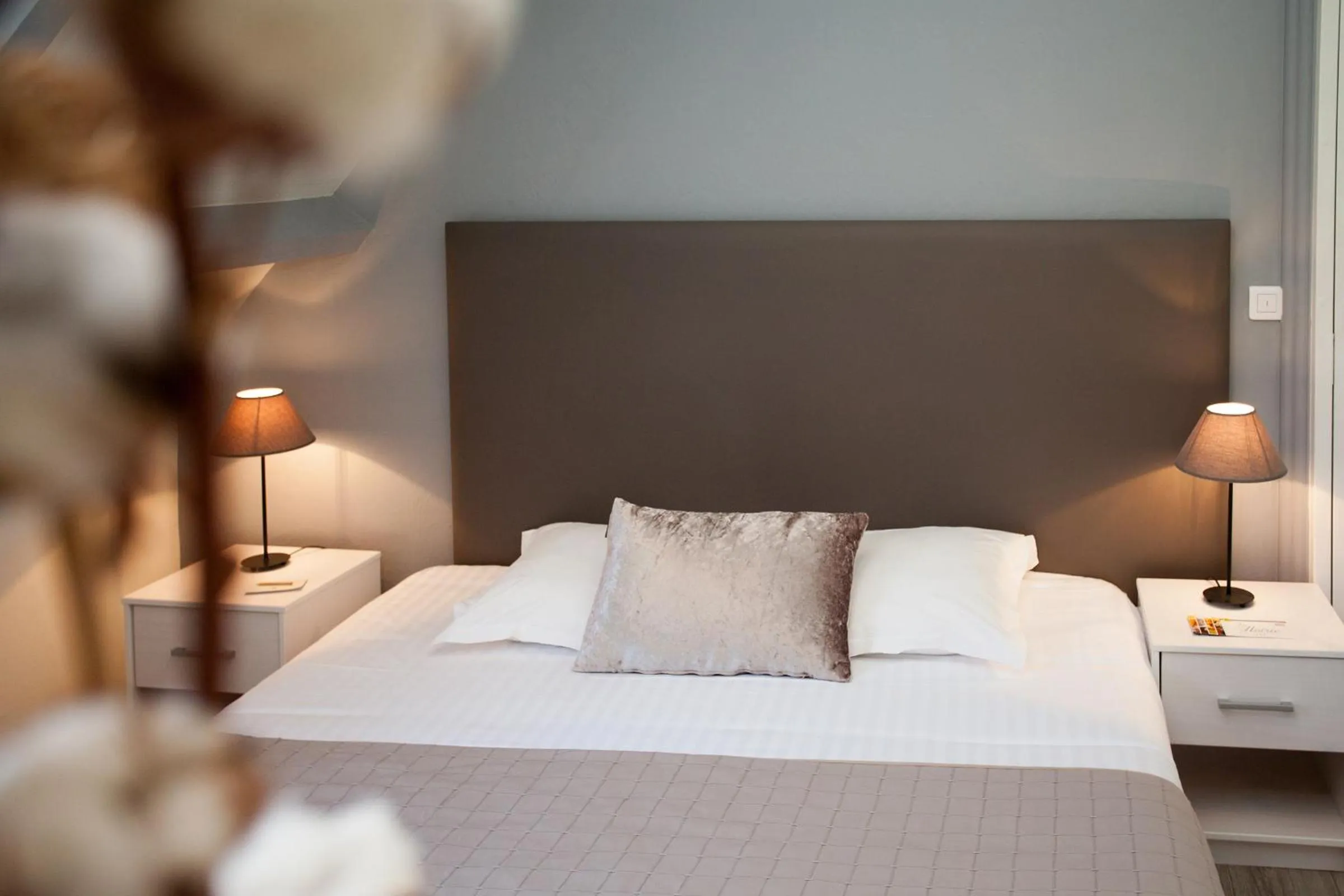 Property building, Bed in Hôtel La Hoirie