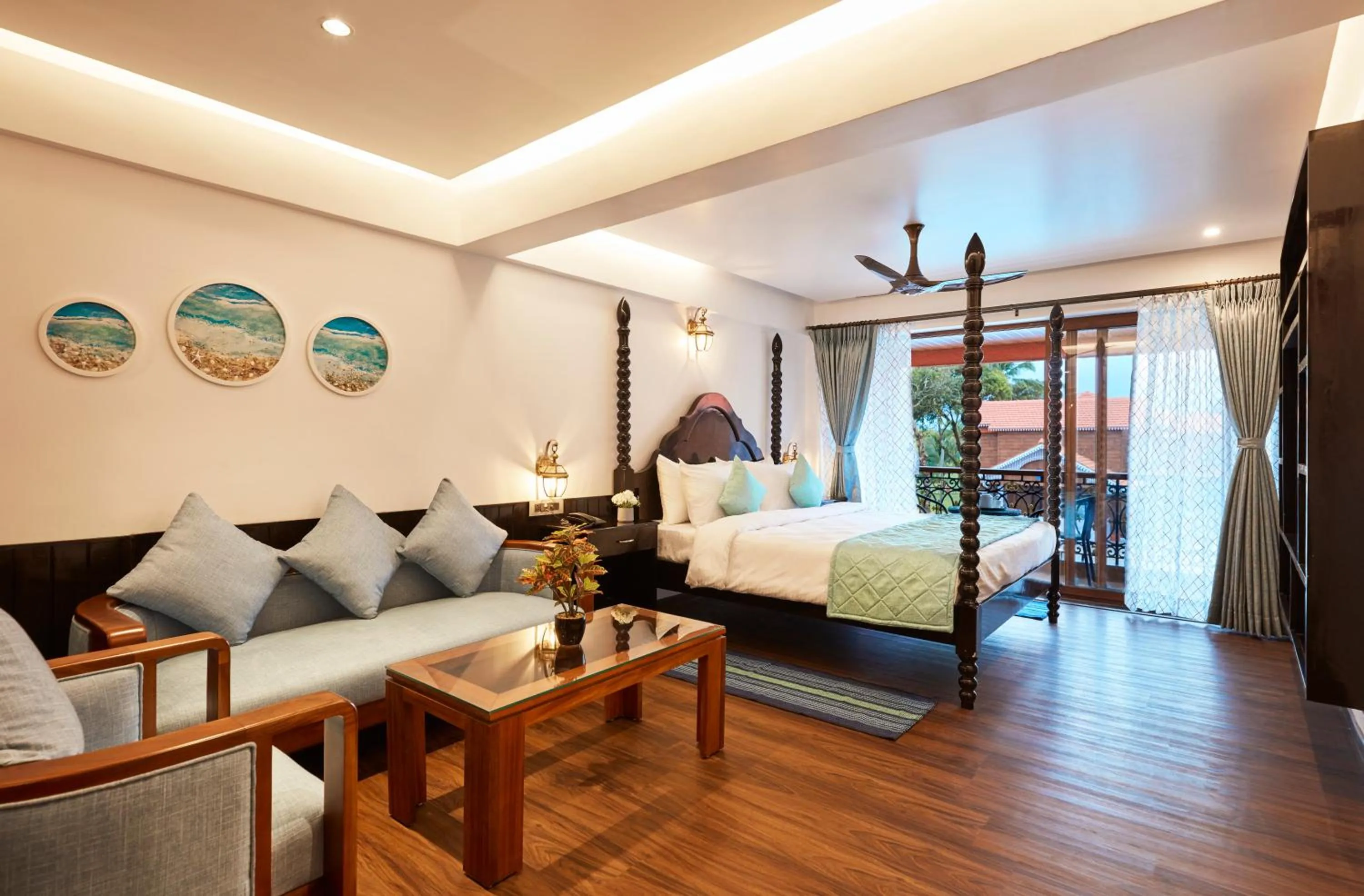 View (from property/room), Bed in Sea Queen Beach Resort & Spa