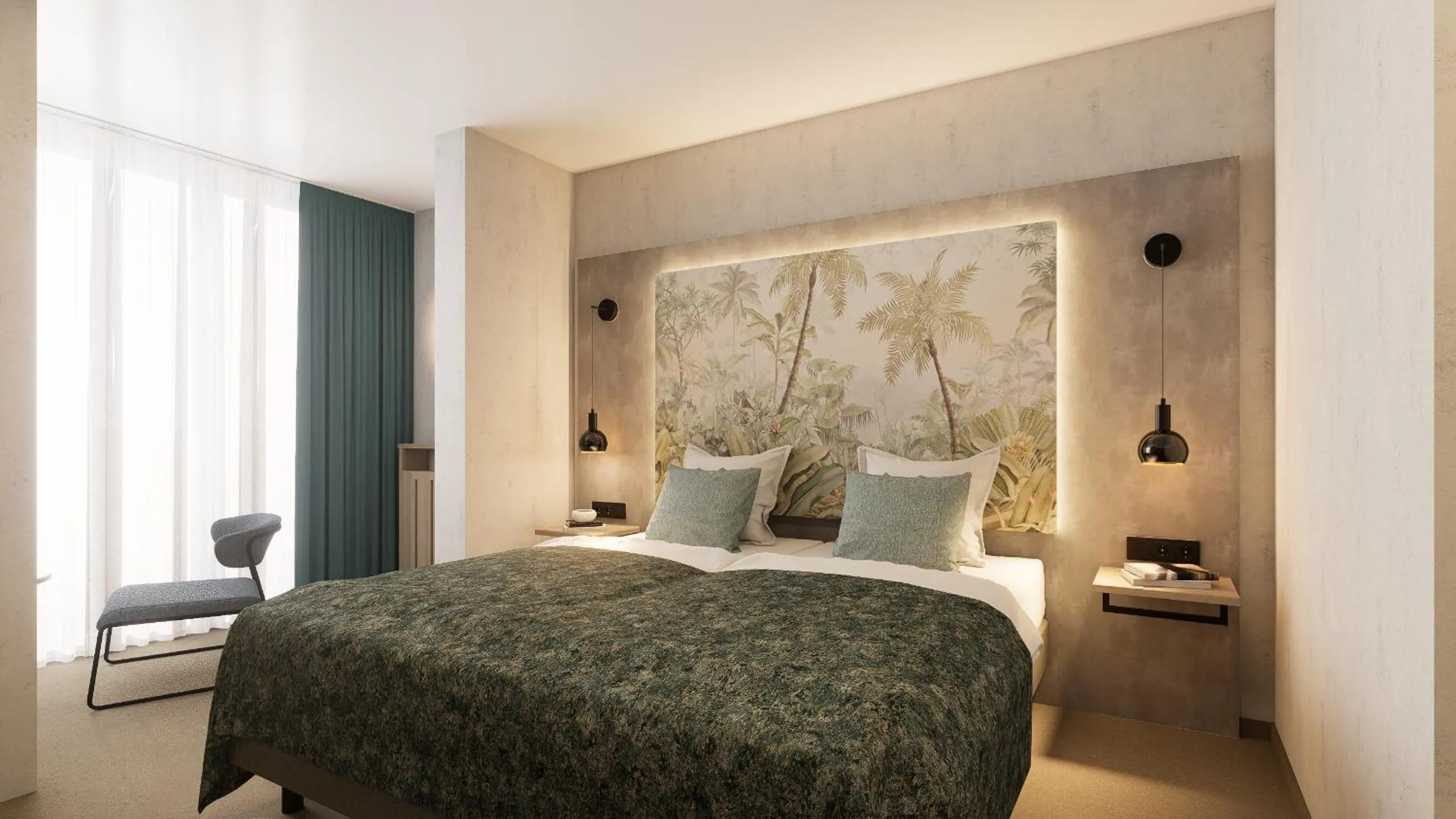 Bedroom, Bed in Insel Hotel Bonn - Superior