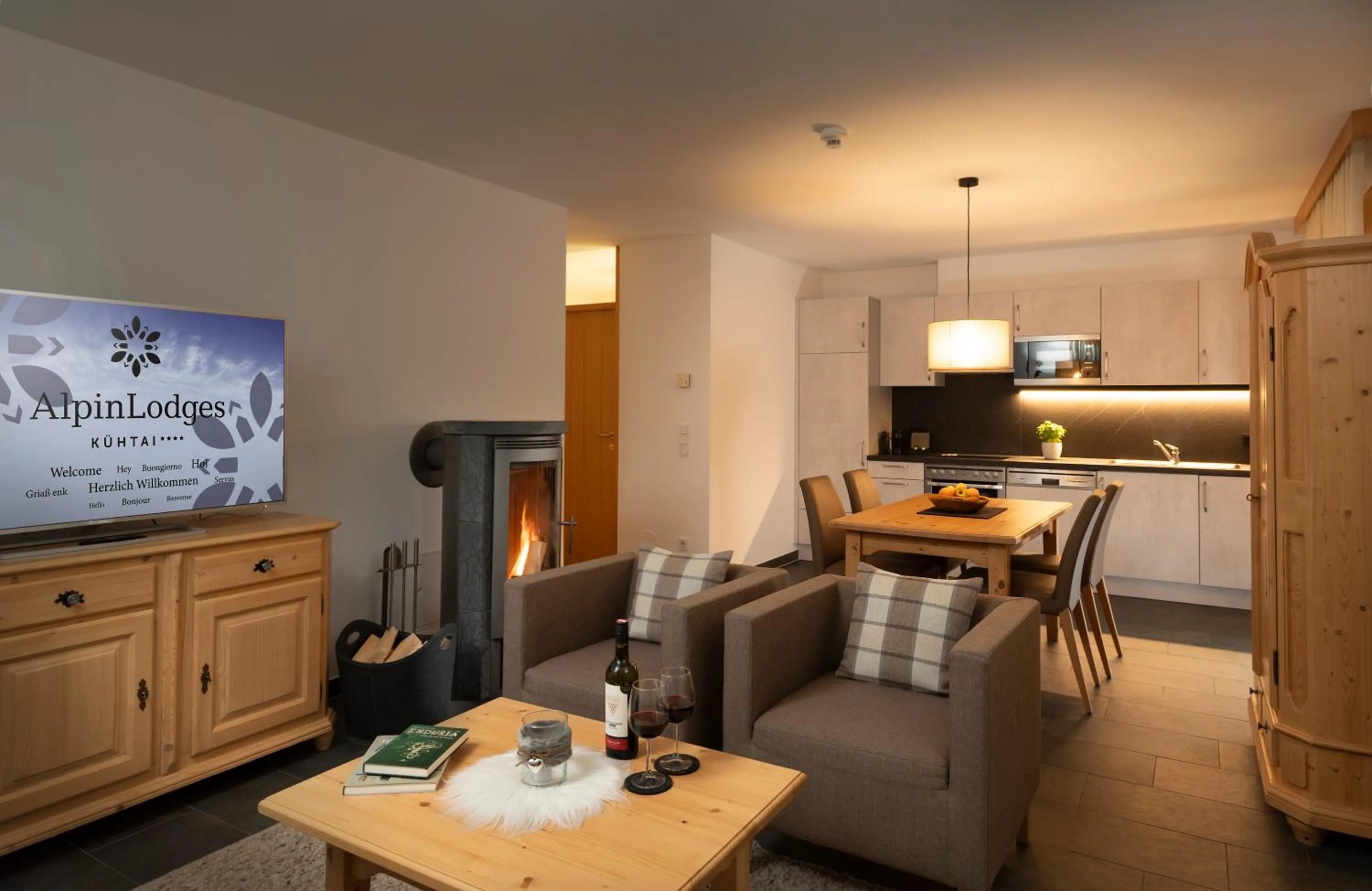 Living room in AlpinLodges Kühtai