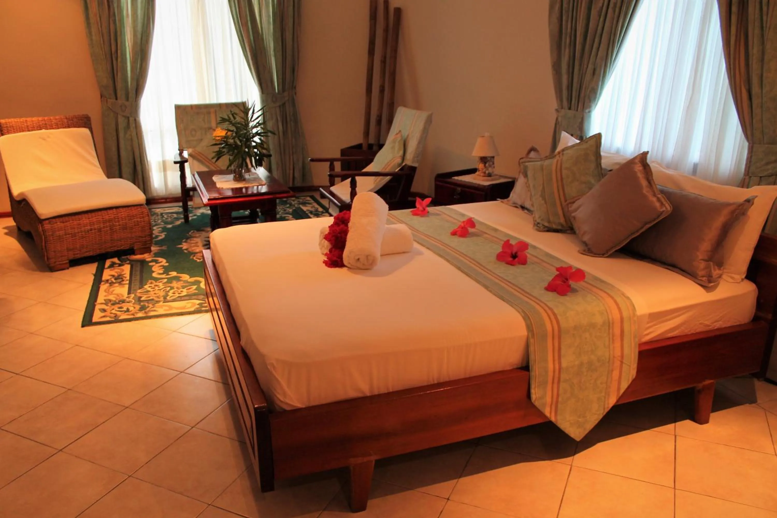 Photo of the whole room, Bed in Carana Hilltop Villa Seychelles